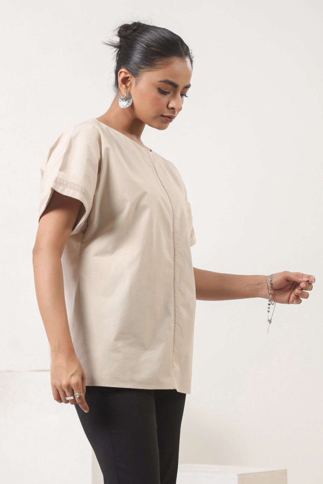 Womens Light Beige Top