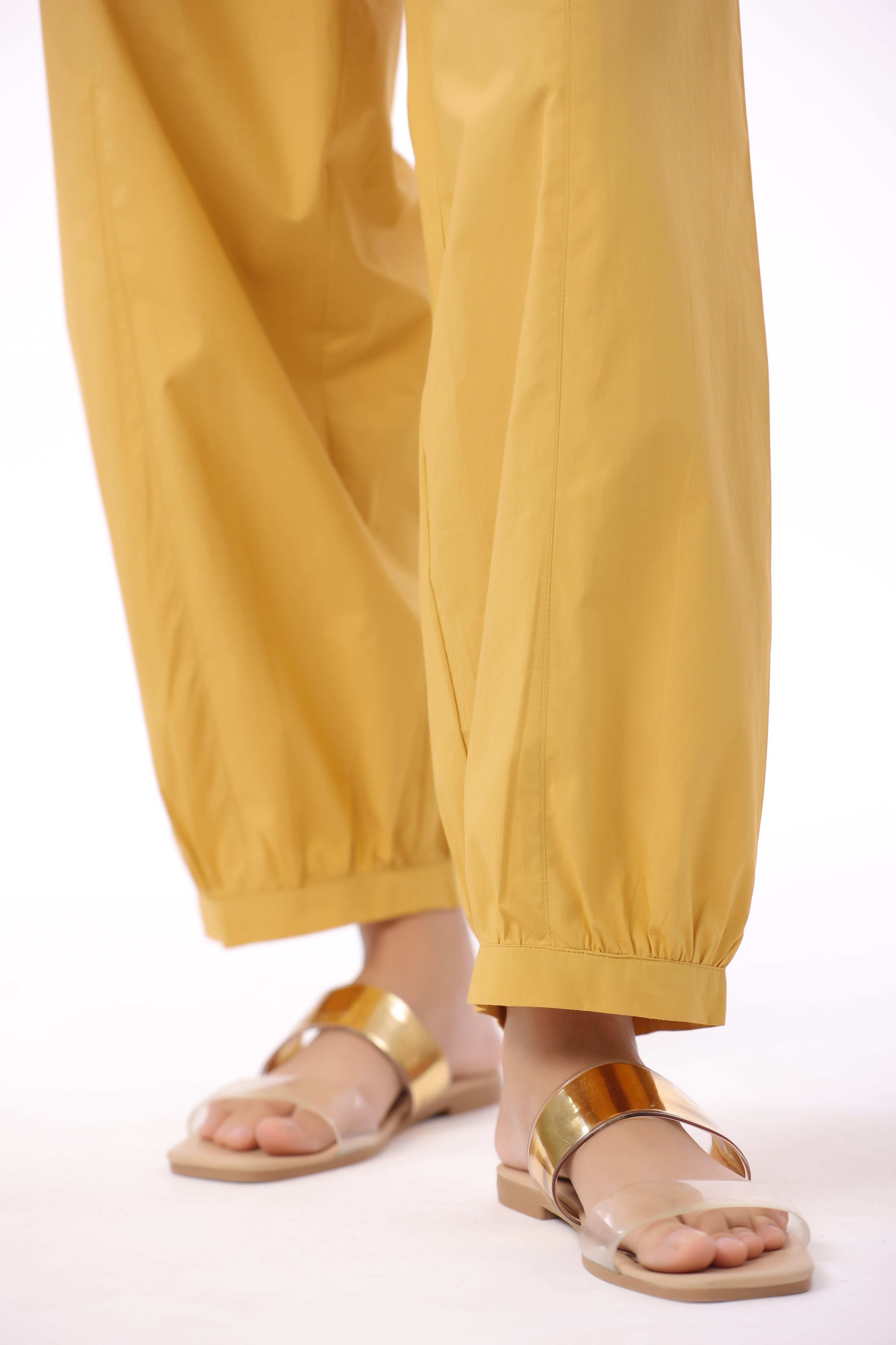 Women’s Mustard Yellow Cotton Trouser