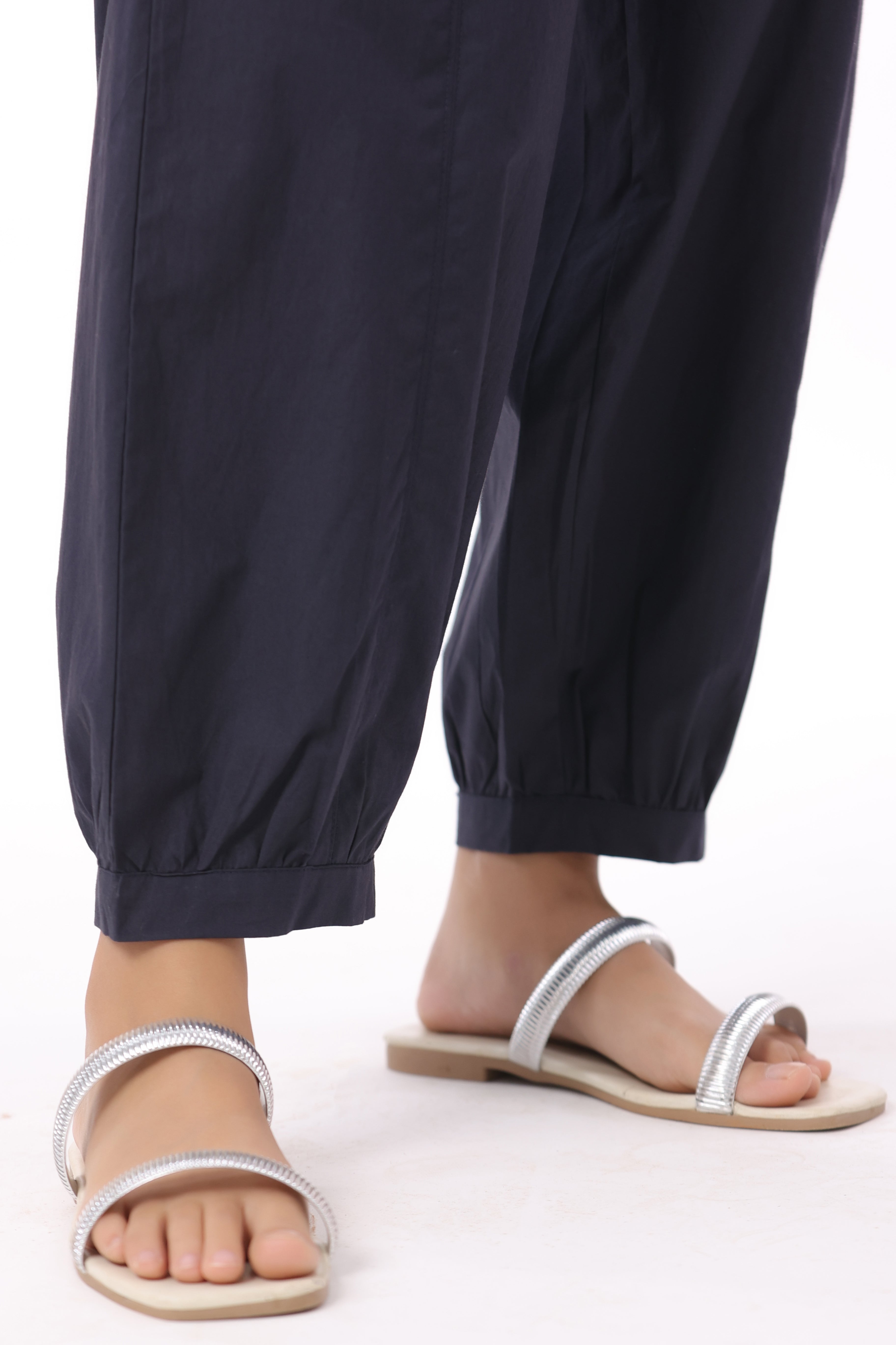 Women’s Navy Blue Cotton Trouser