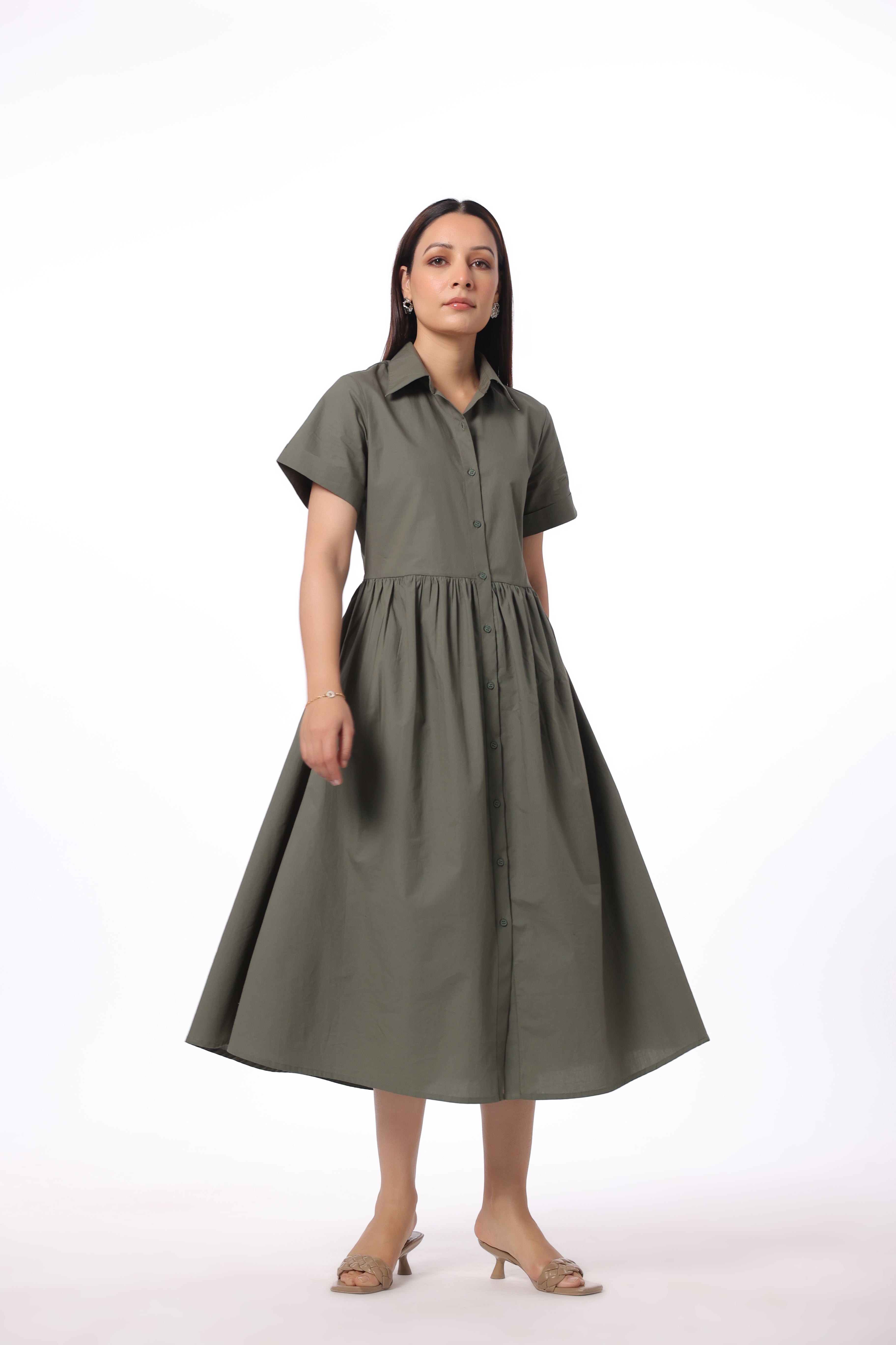 Women’s Green Cotton Dress