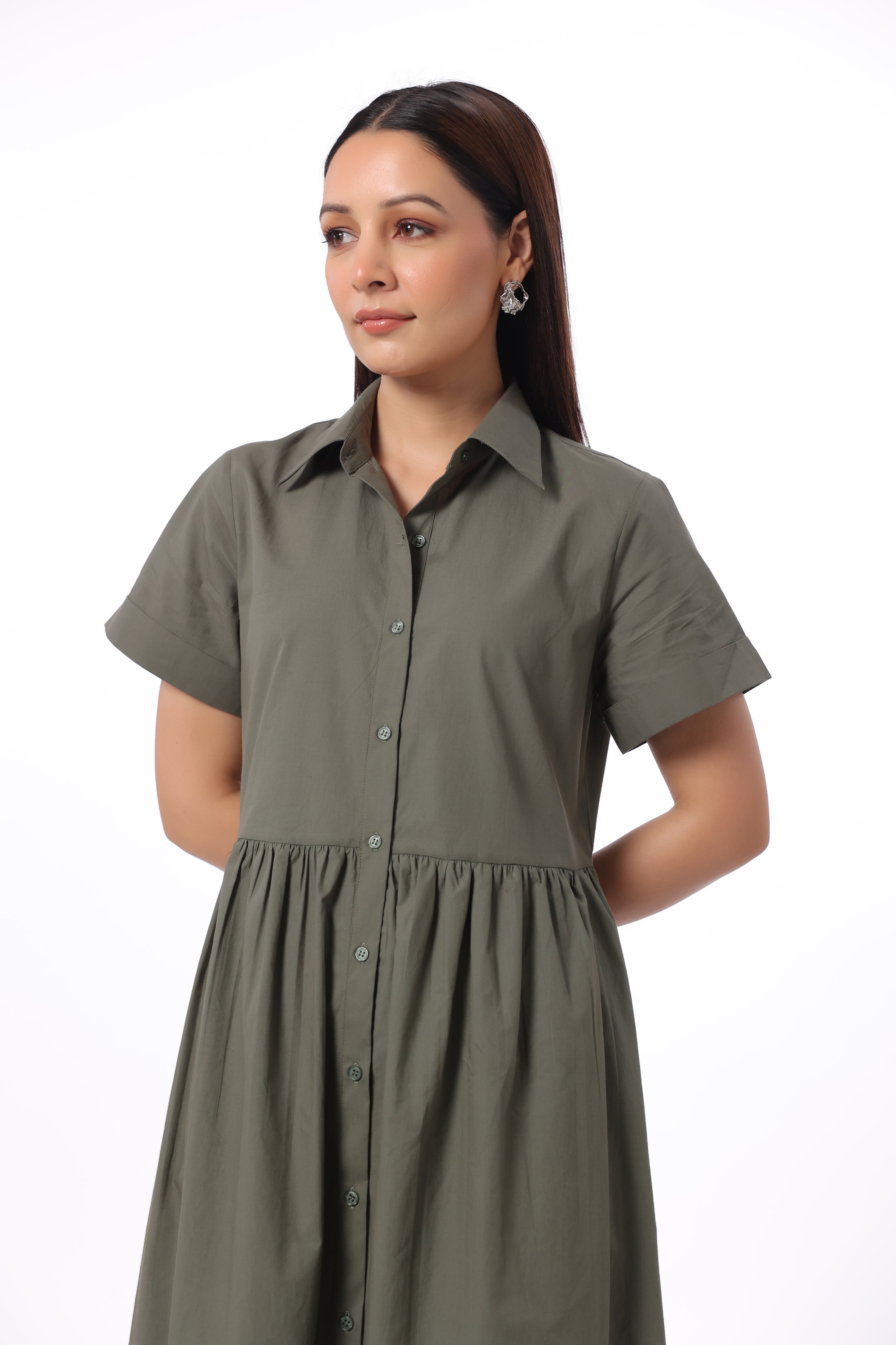 Women’s Green Cotton Dress