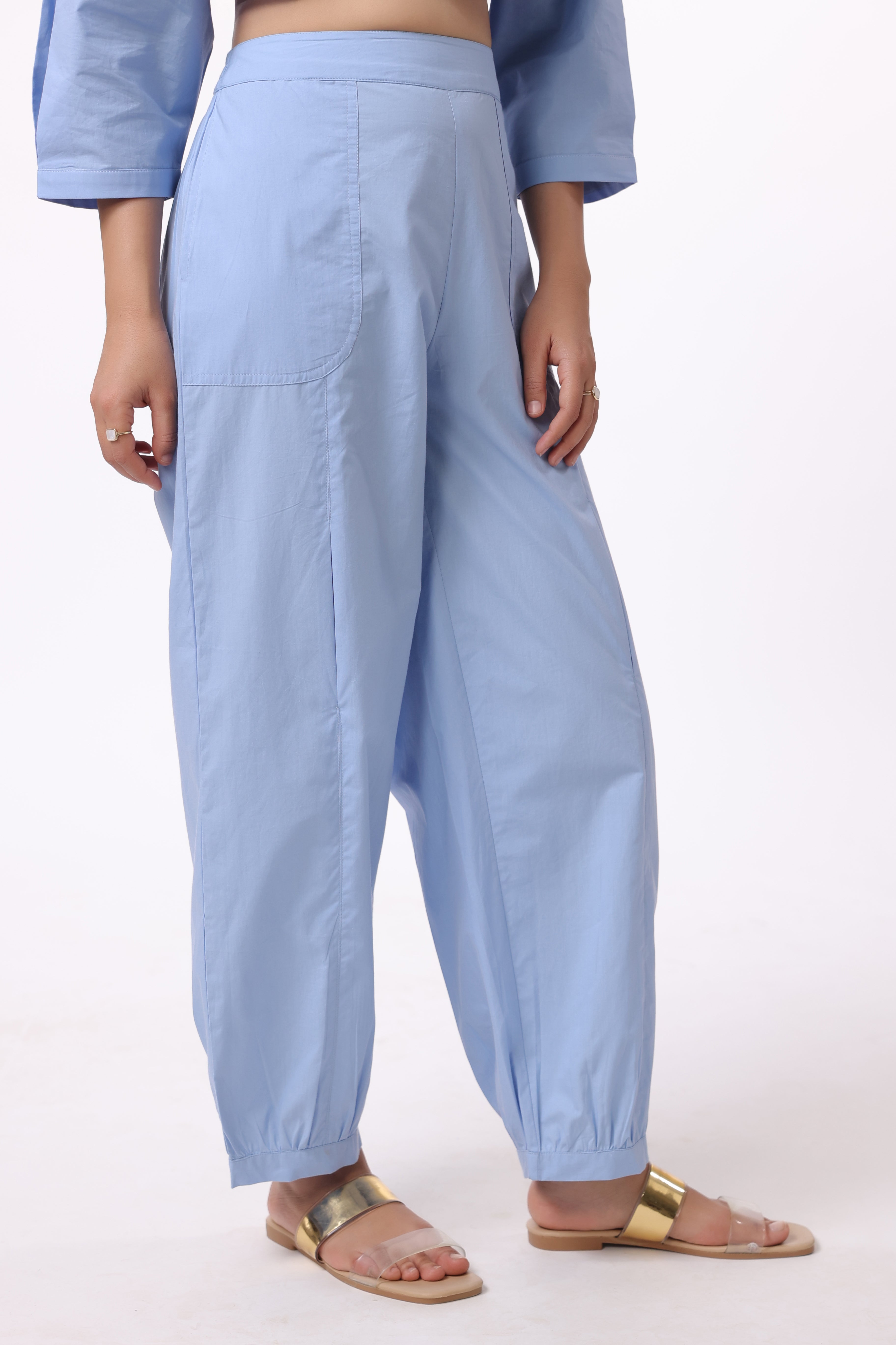Women Yellow Cotton Trouser