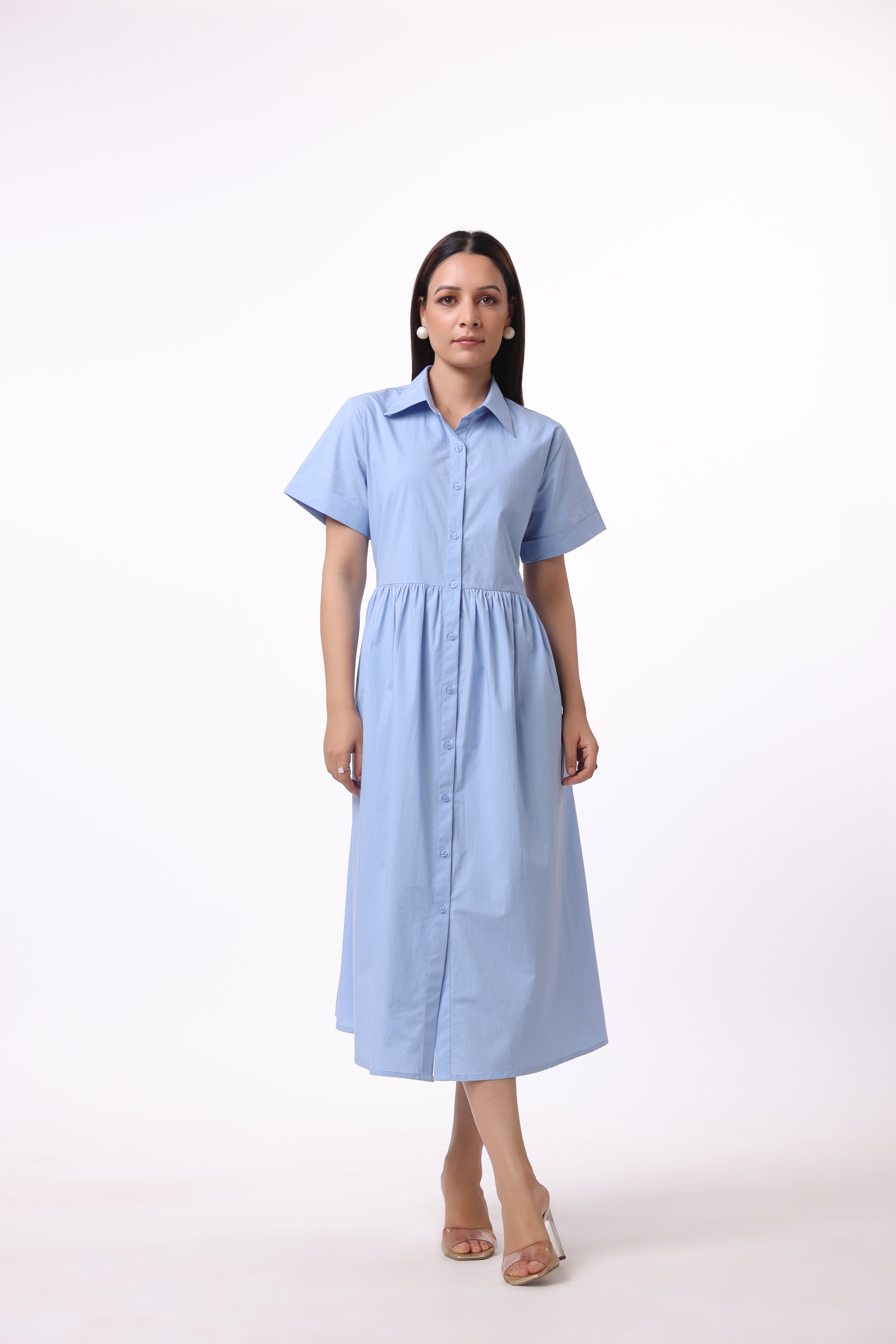 Women’s Blue Cotton Dress