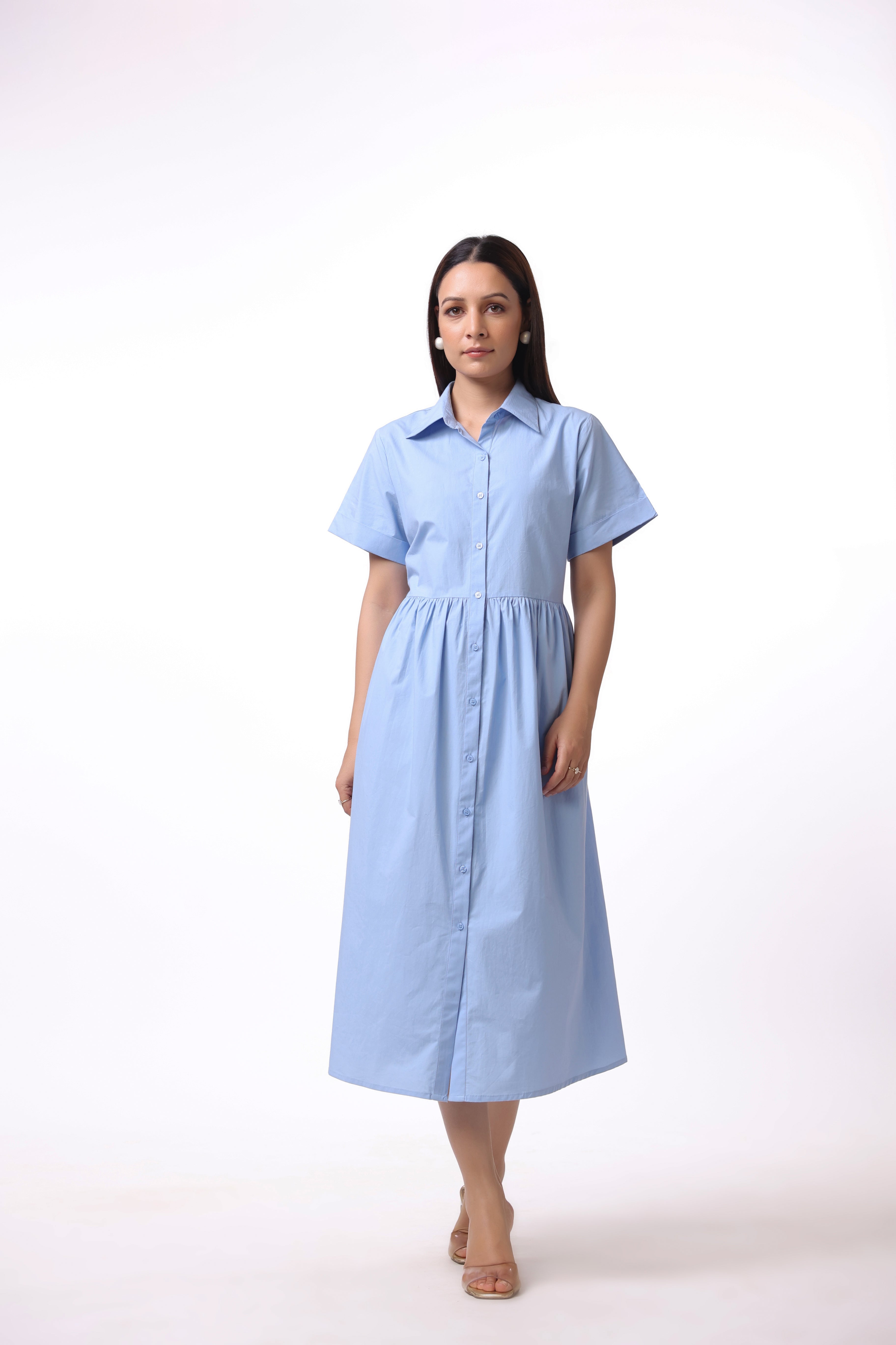Women’s Blue Cotton Dress