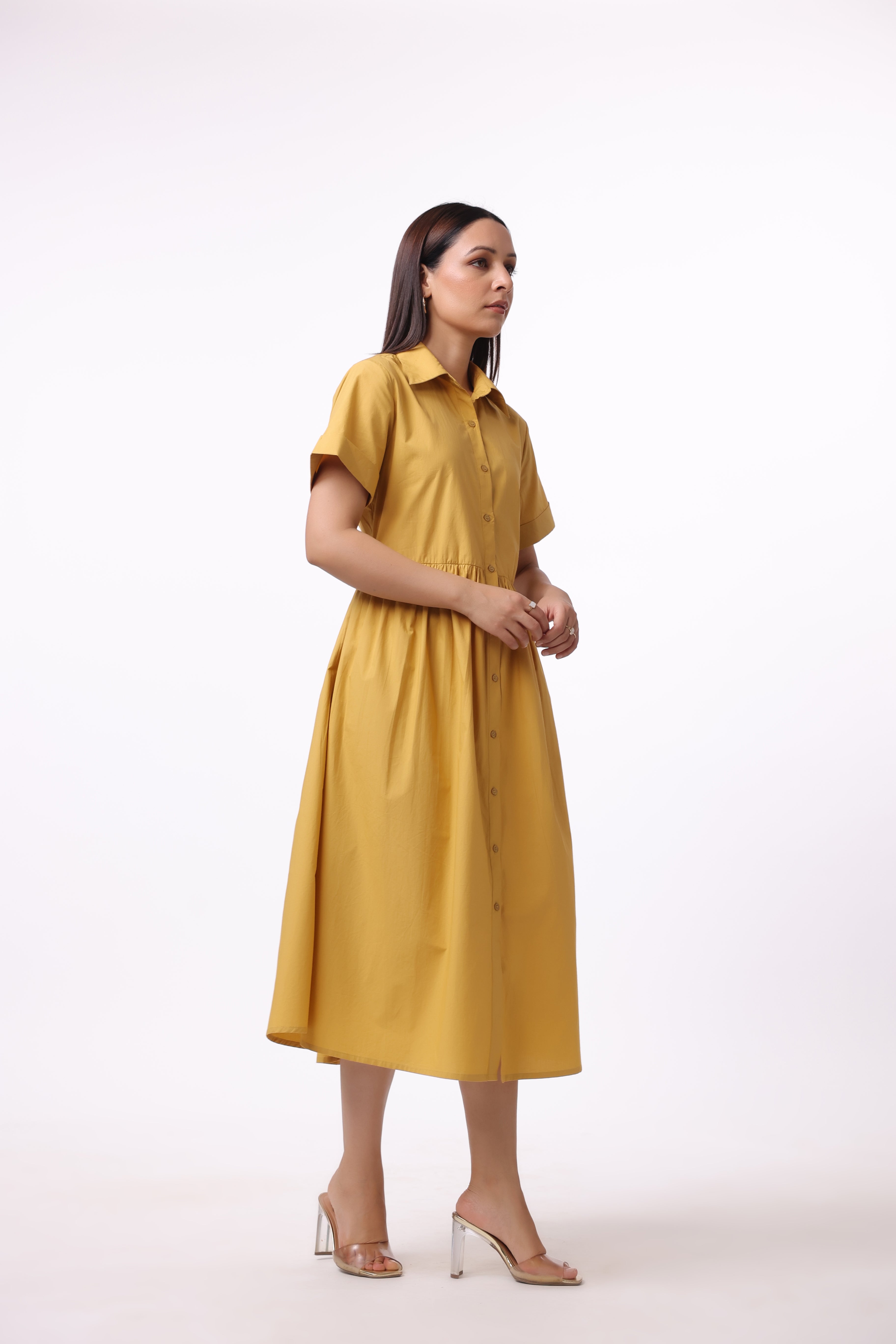 Women’s Yellow Cotton Dress