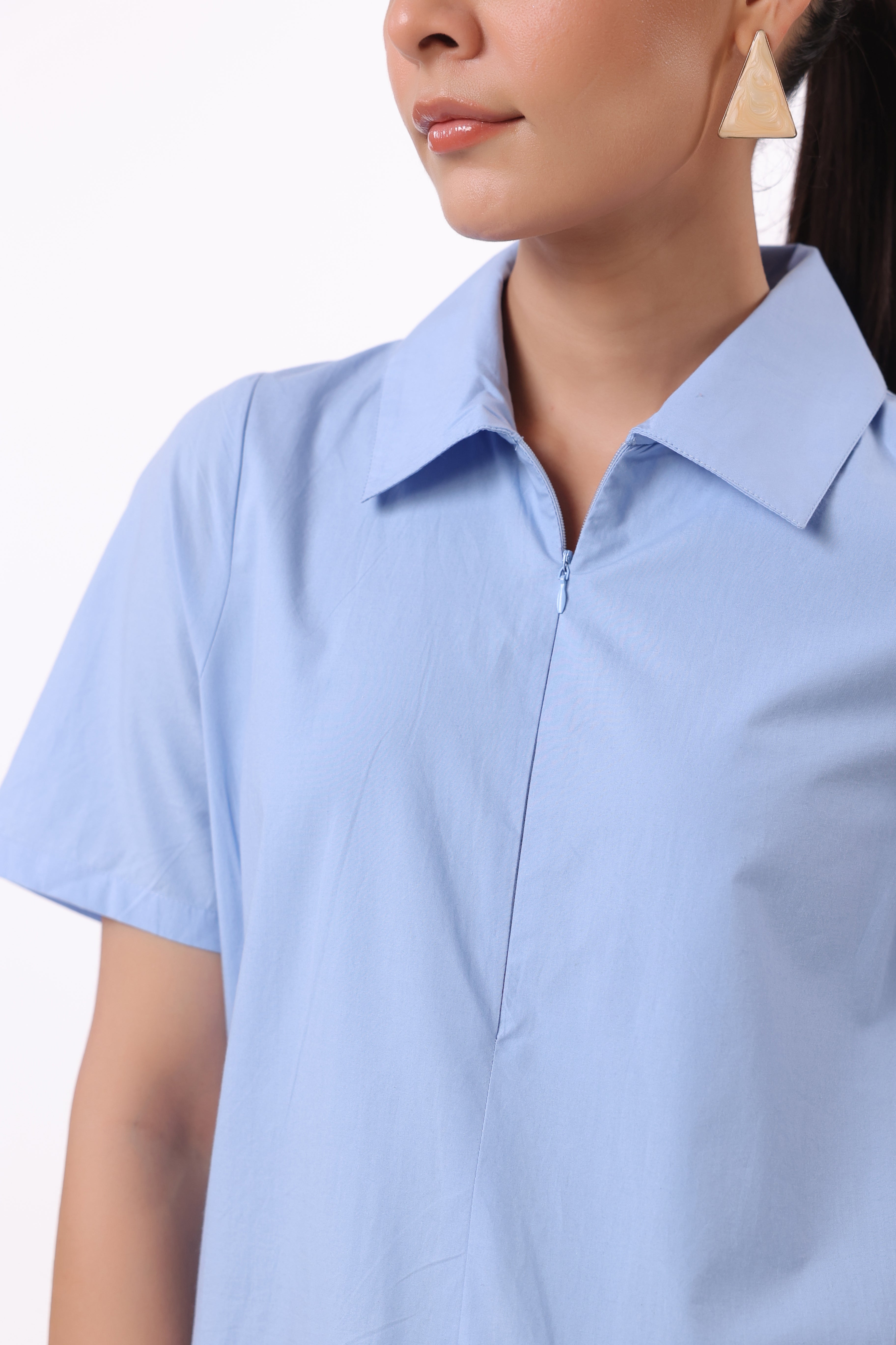 Women’s Blue Cotton Dress