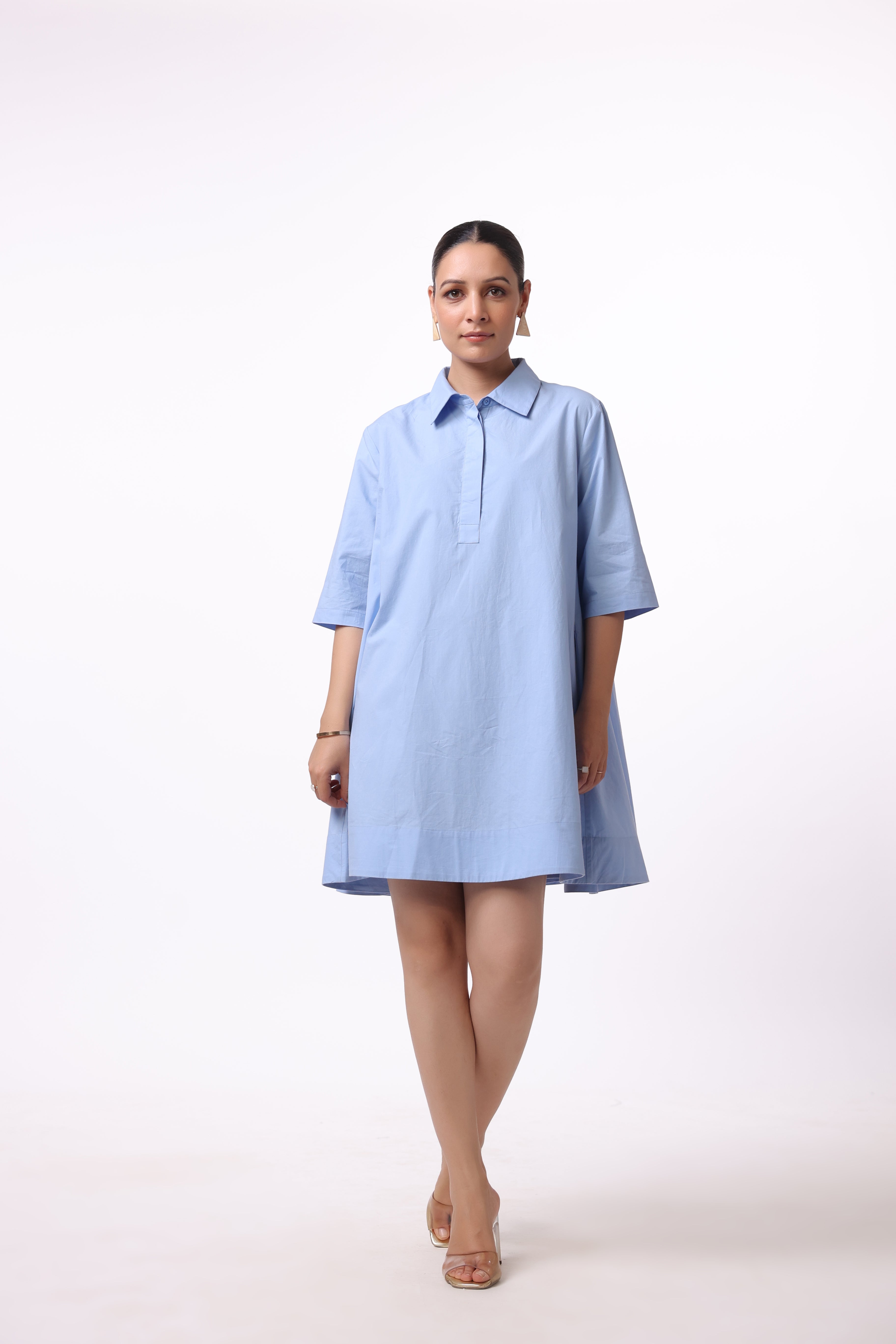 Women’s Blue Cotton Dress