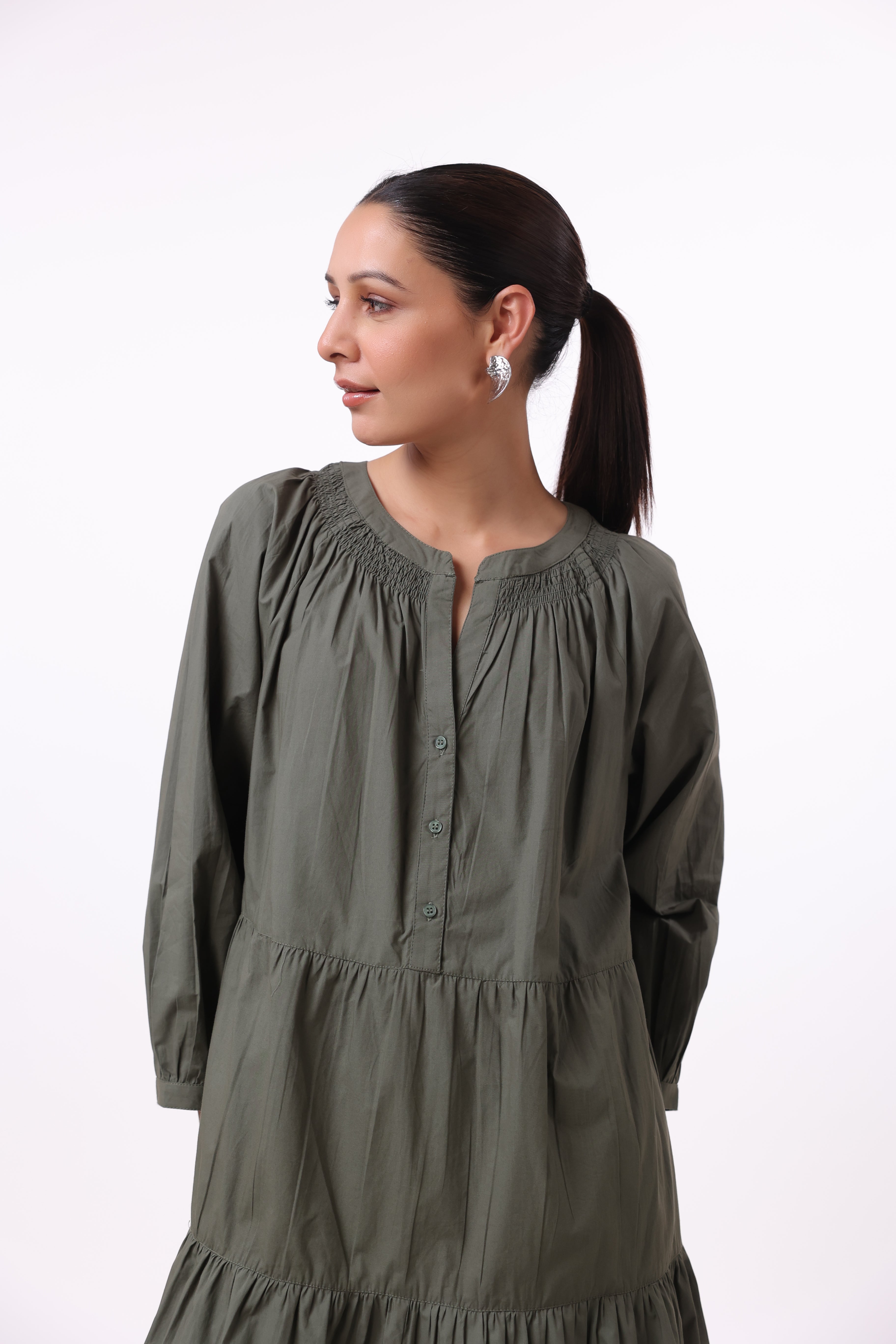Women’s Green Cotton Dress