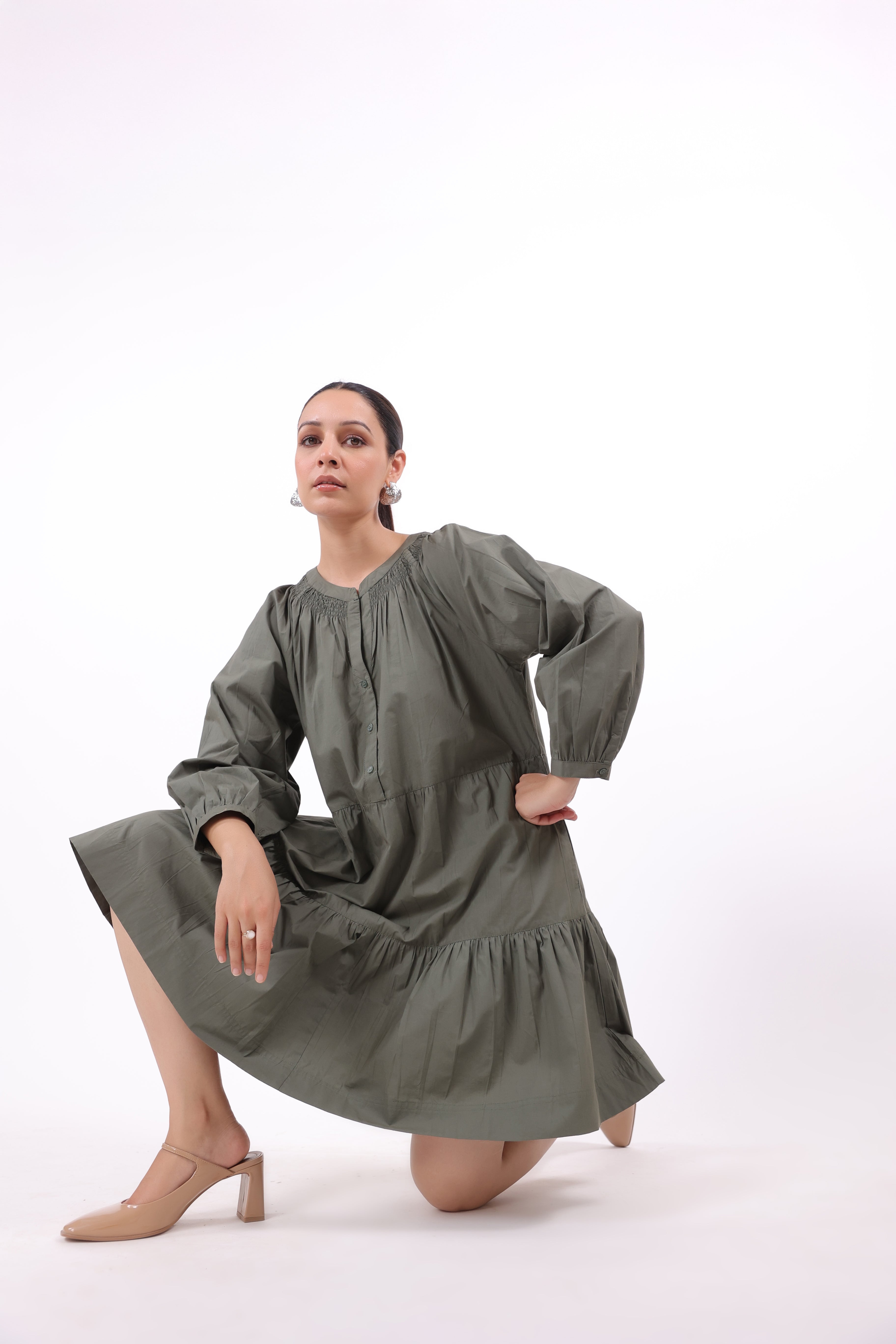 Women’s Green Cotton Dress