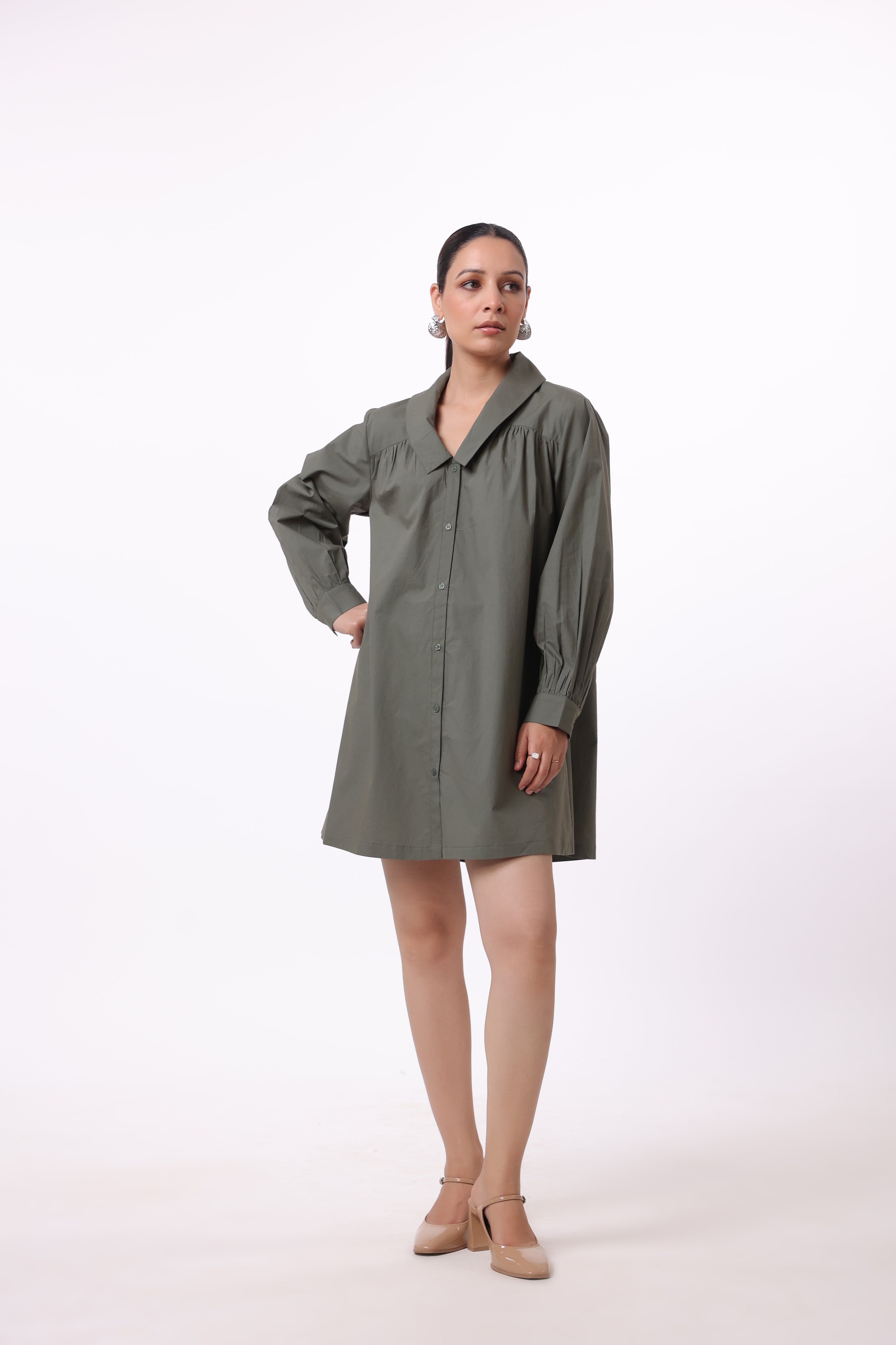 Women’s Green Cotton Dress