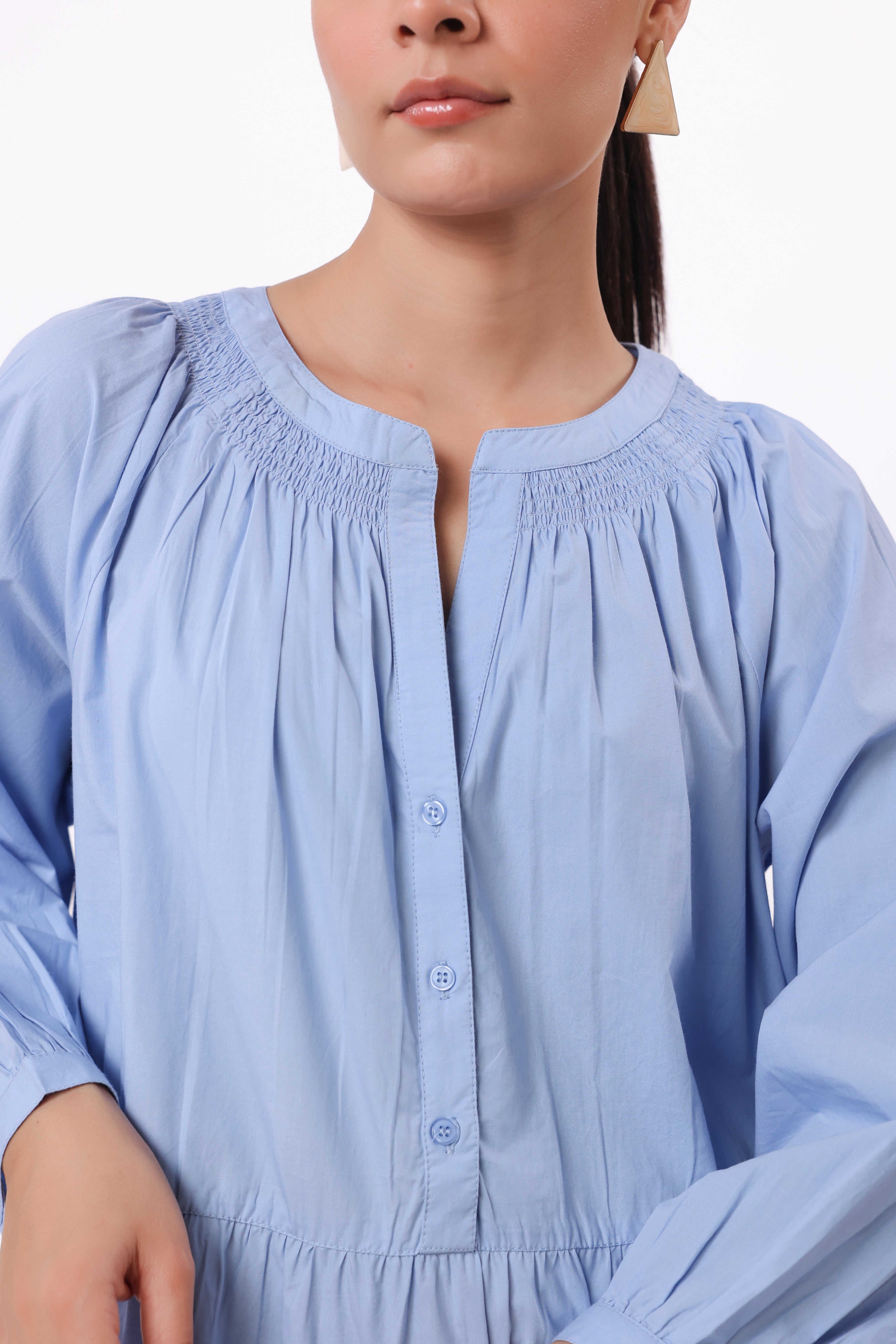 Women’s Blue Cotton Dress