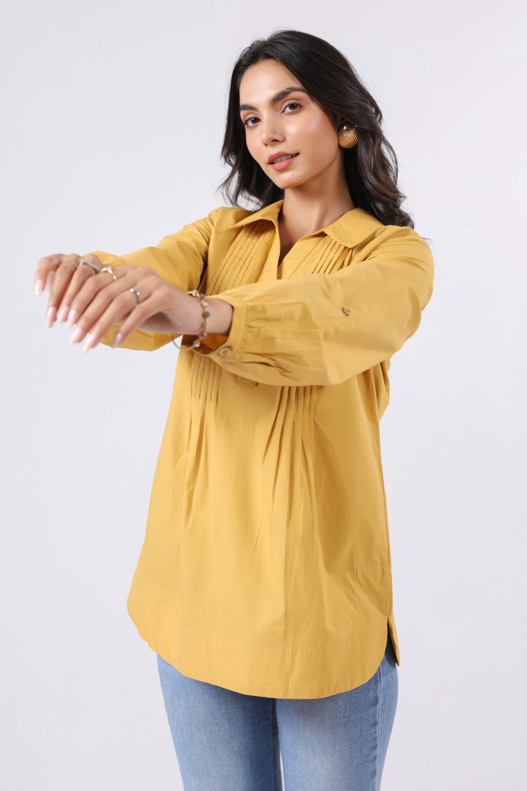 Women’s Yellow Cotton Poplin Top
