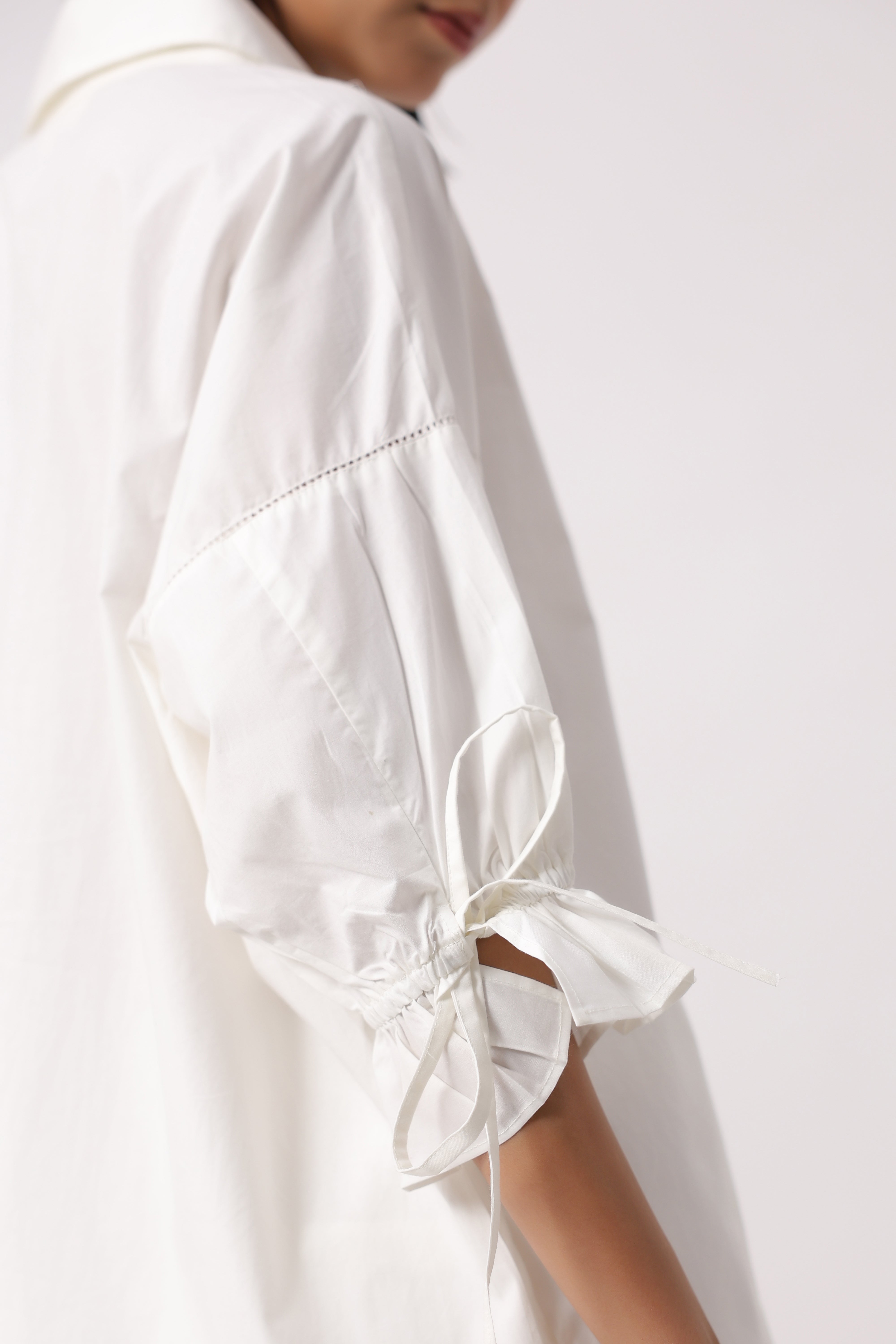 Women’s White Cotton Poplin Co-Ord Set