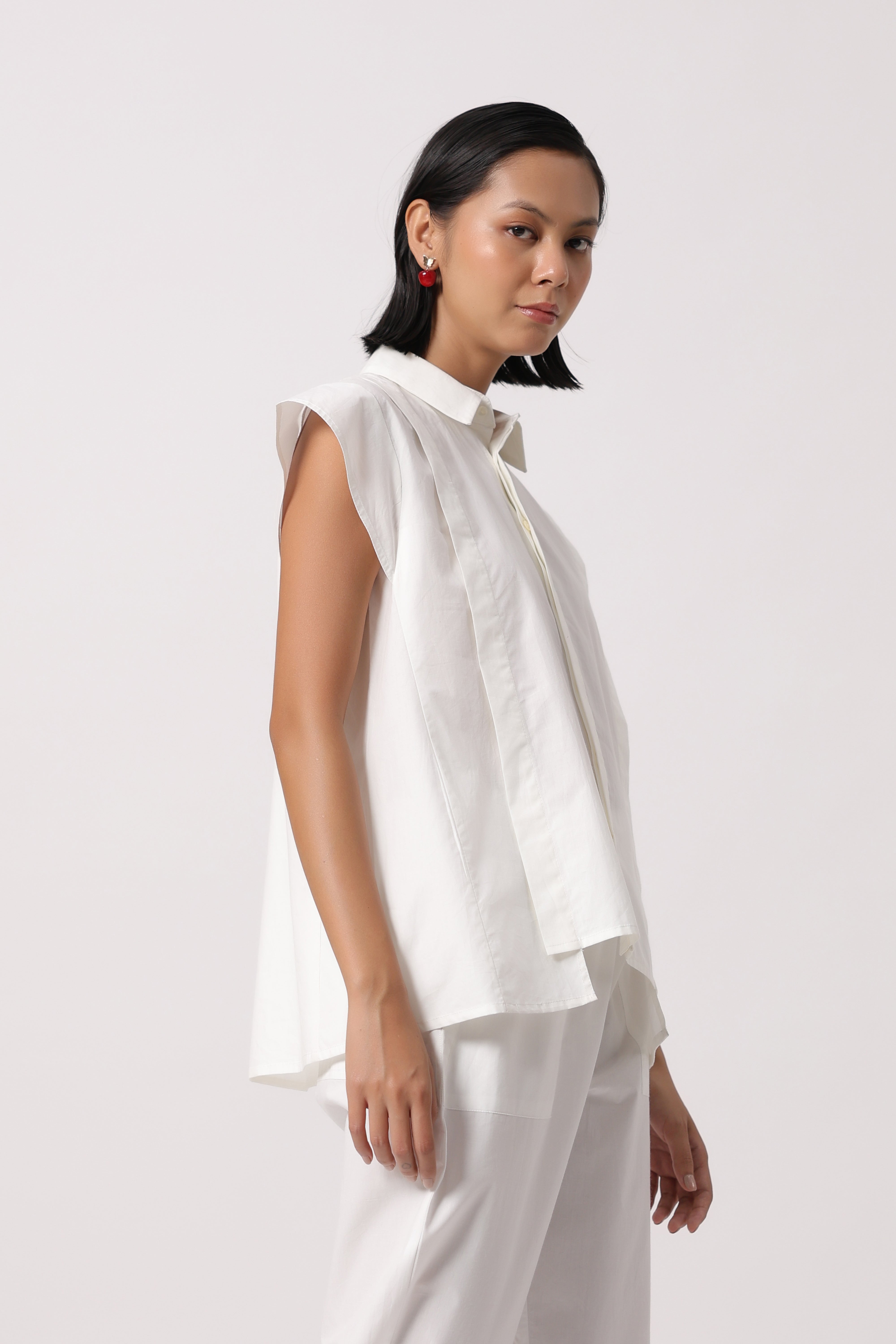 Women’s White Cotton Poplin Co-Ord Set