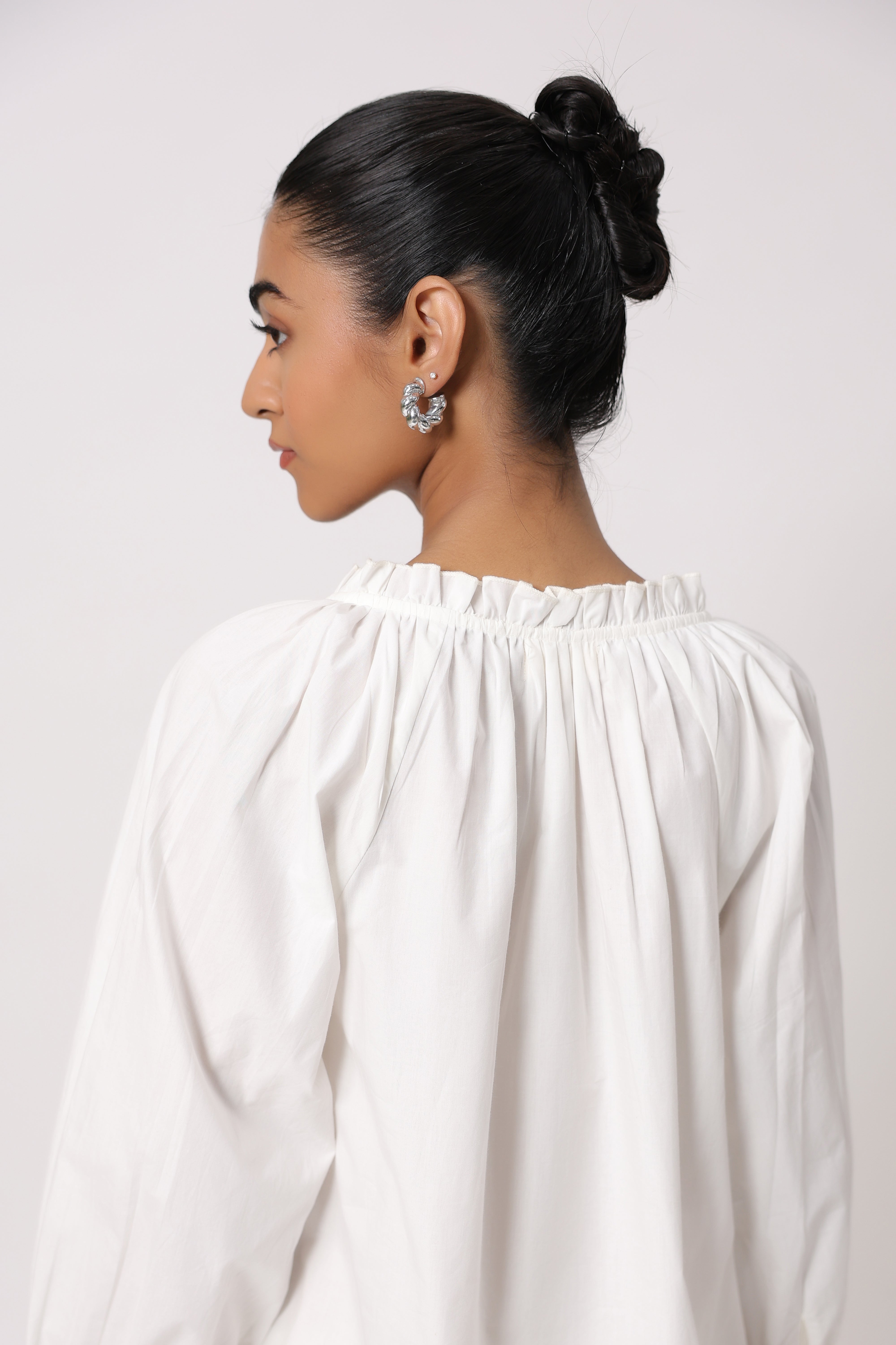 Women’s White Cotton Poplin Co-Ord Set