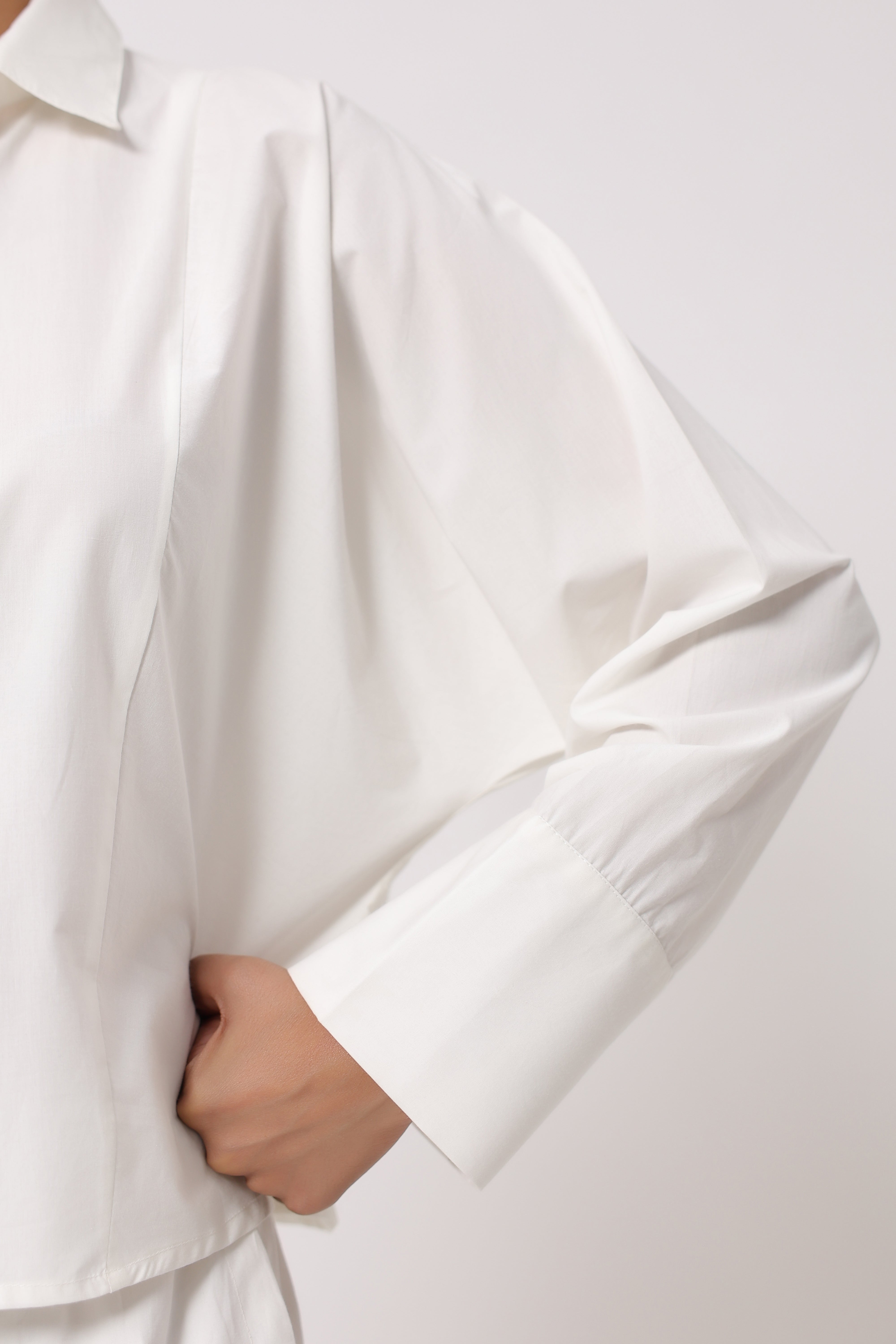 Women’s White Cotton Top with White Pants Co-Ord Set