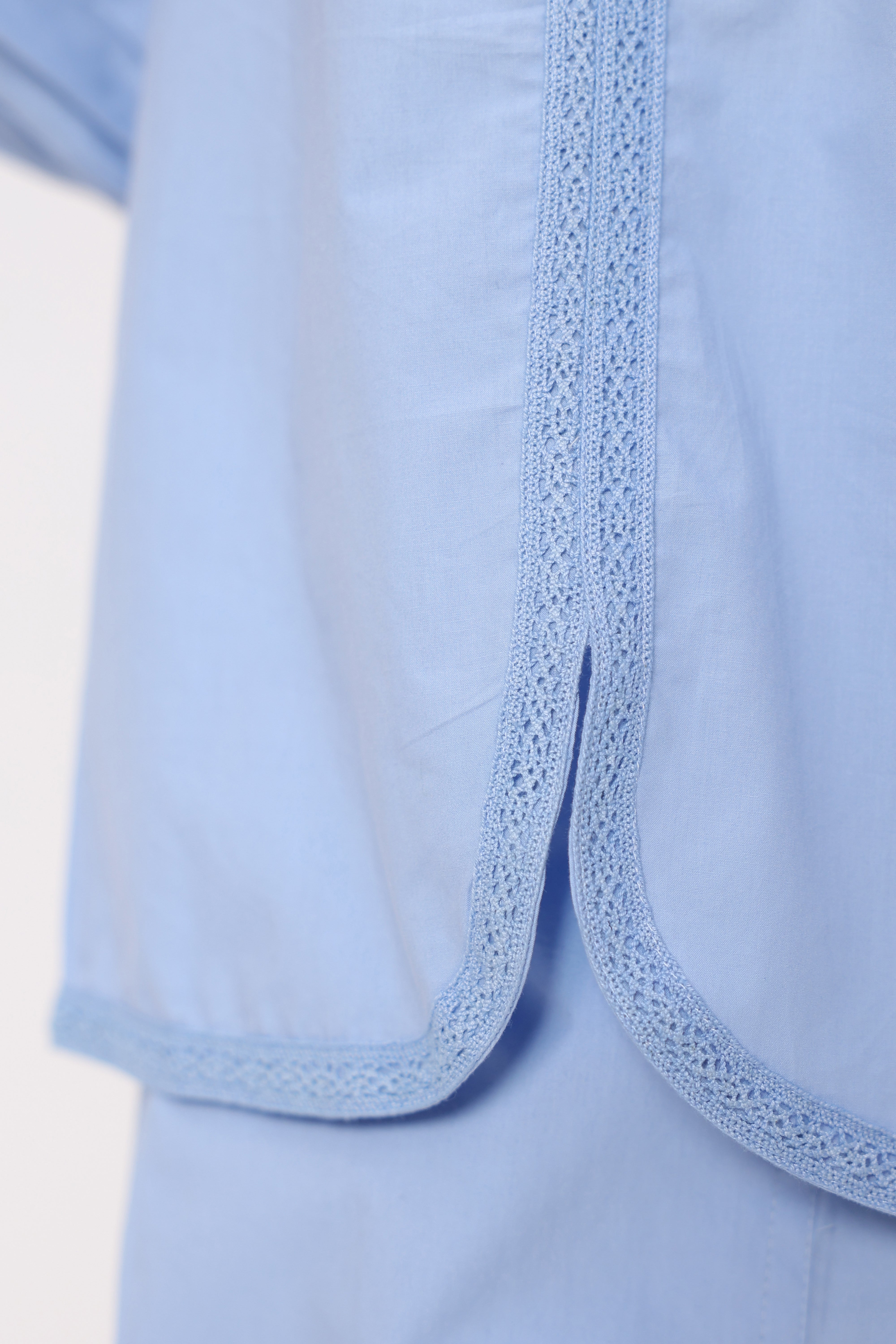 Women’s Blue Cotton Poplin Co-Ord Set