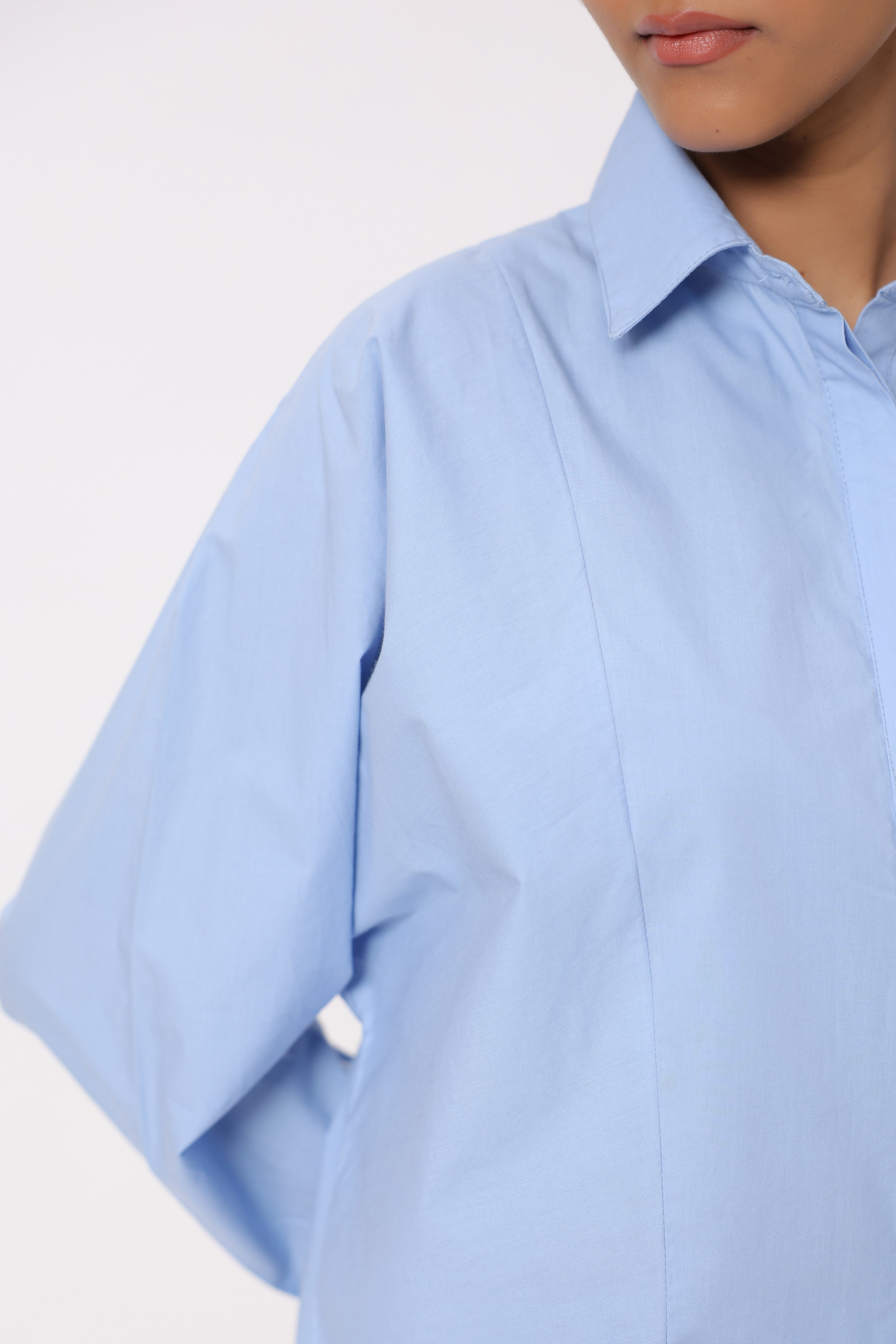 Women’s Blue Cotton Top with Blue Shorts Co-Ord Set