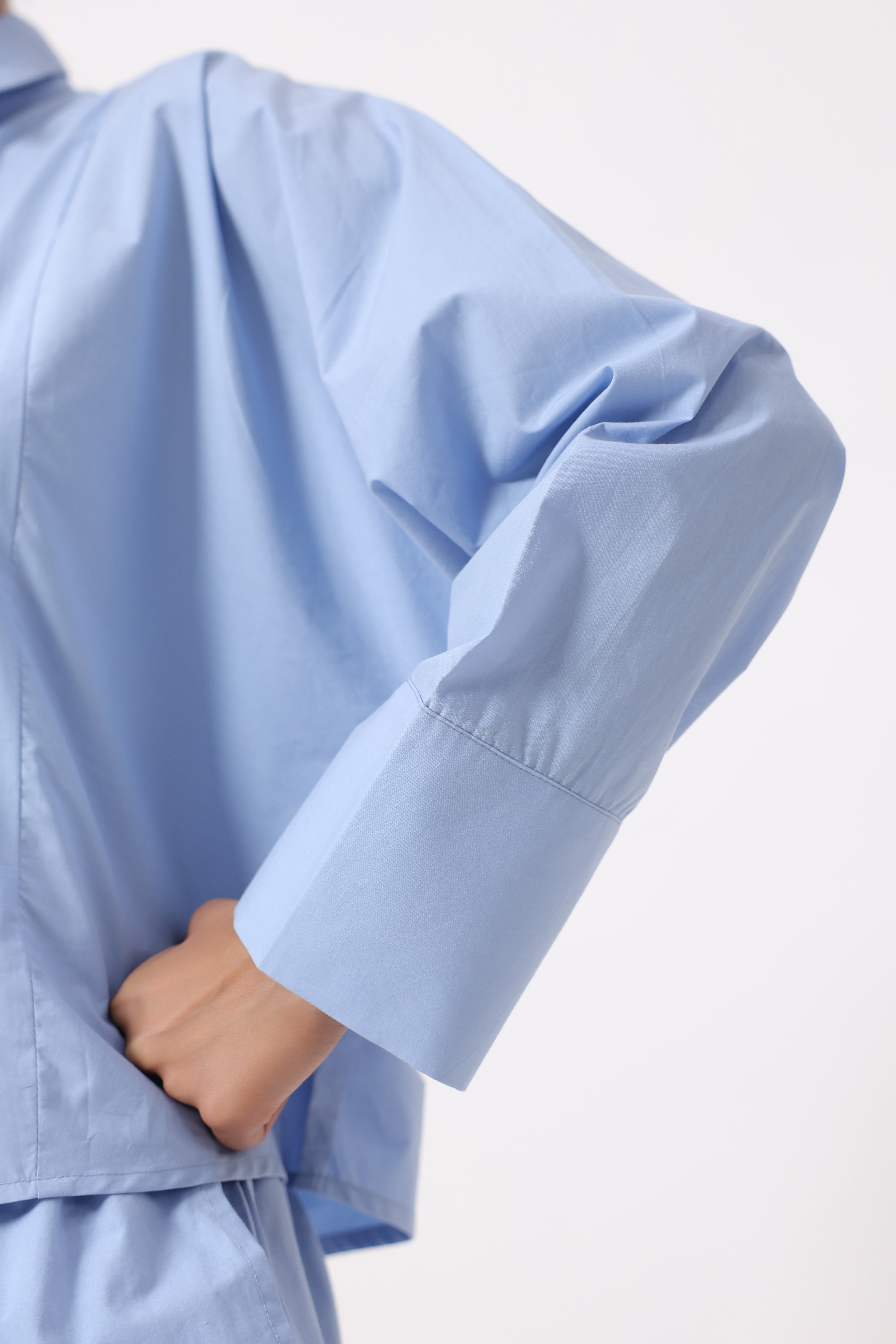 Women’s Blue Cotton Top with Blue Shorts Co-Ord Set