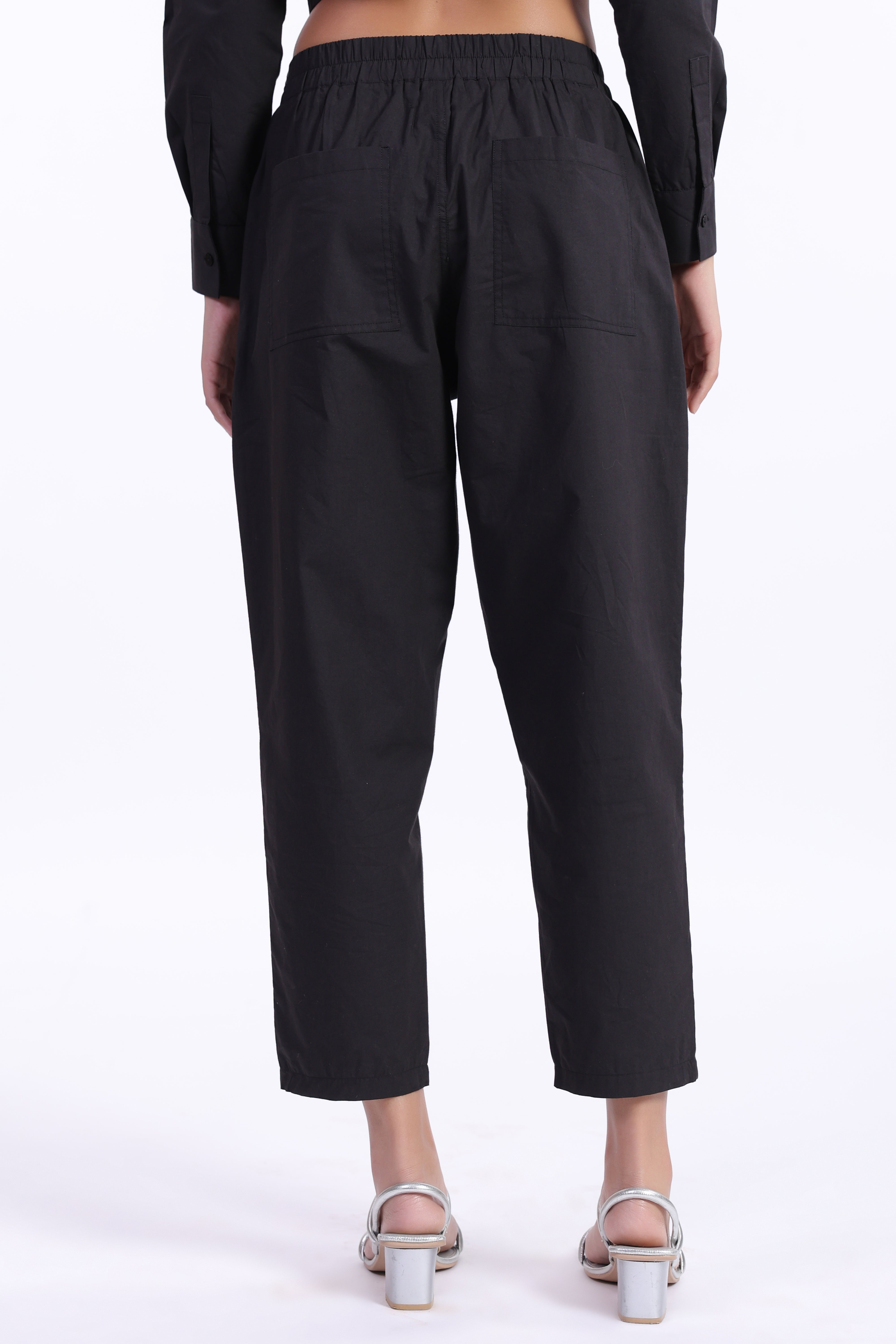 Women’s Black Cotton Trouser