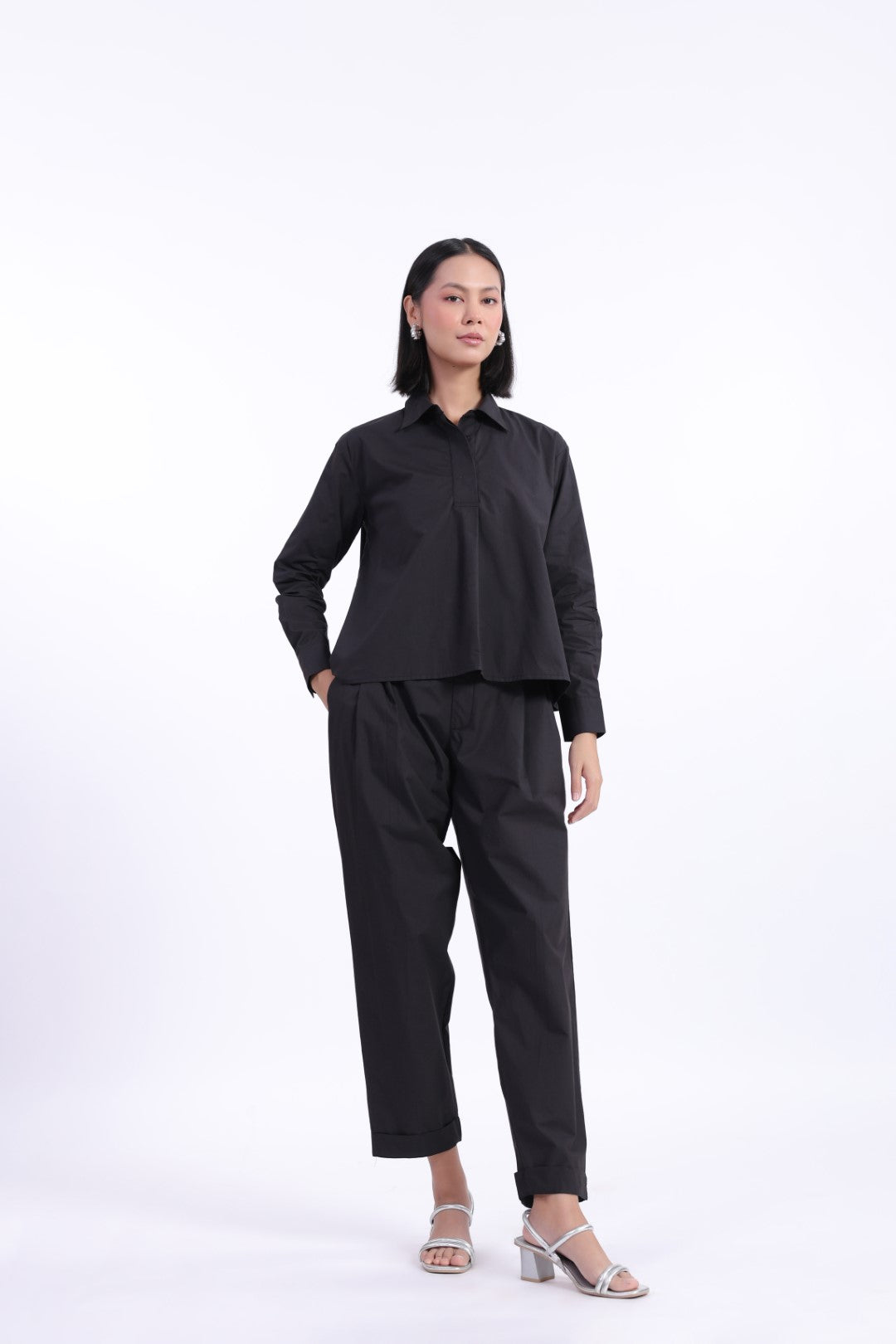 Women’s Black Cotton Trouser