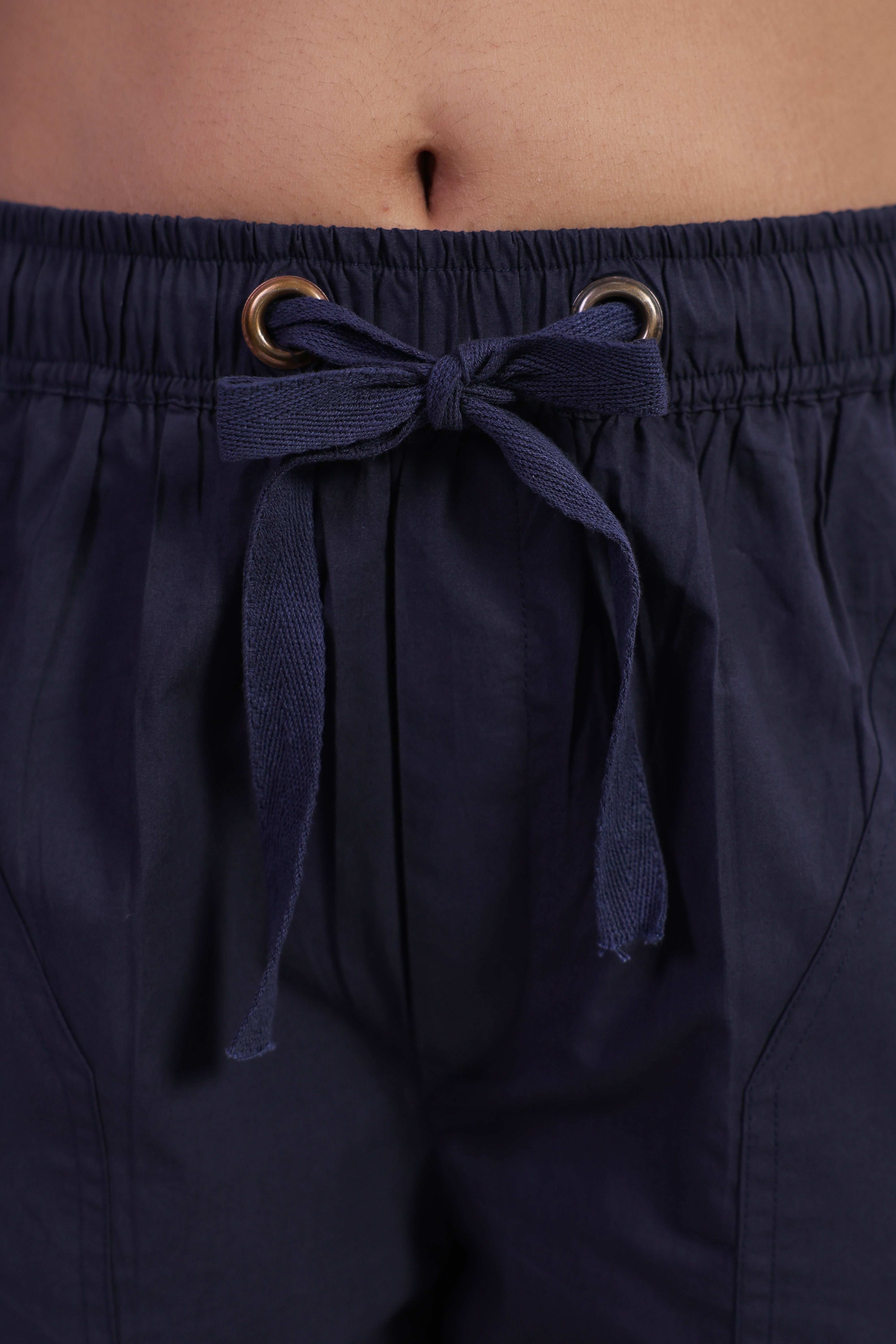 Women’s Navy Blue Cotton Trouser