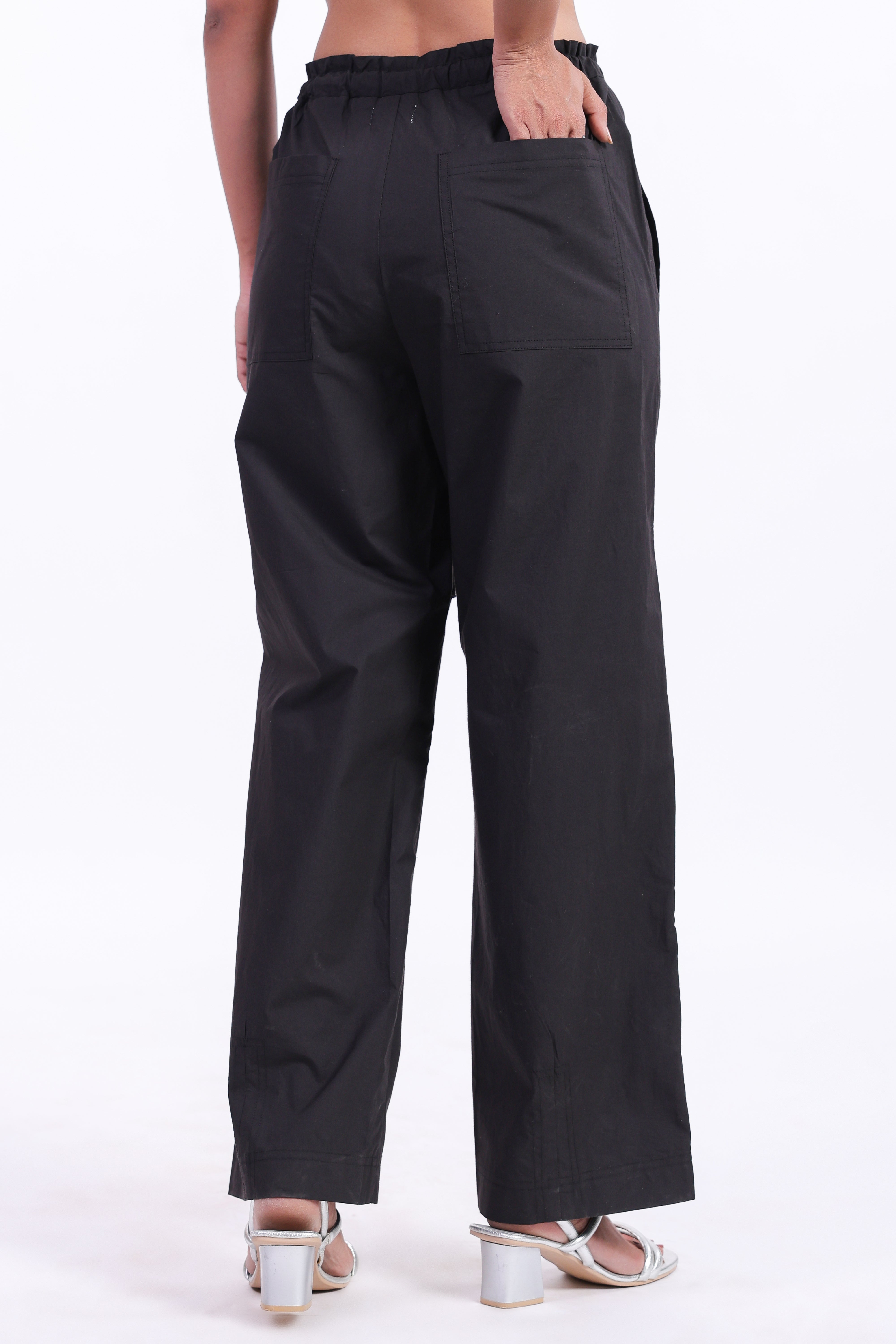 Women’s Black Cotton Trouser