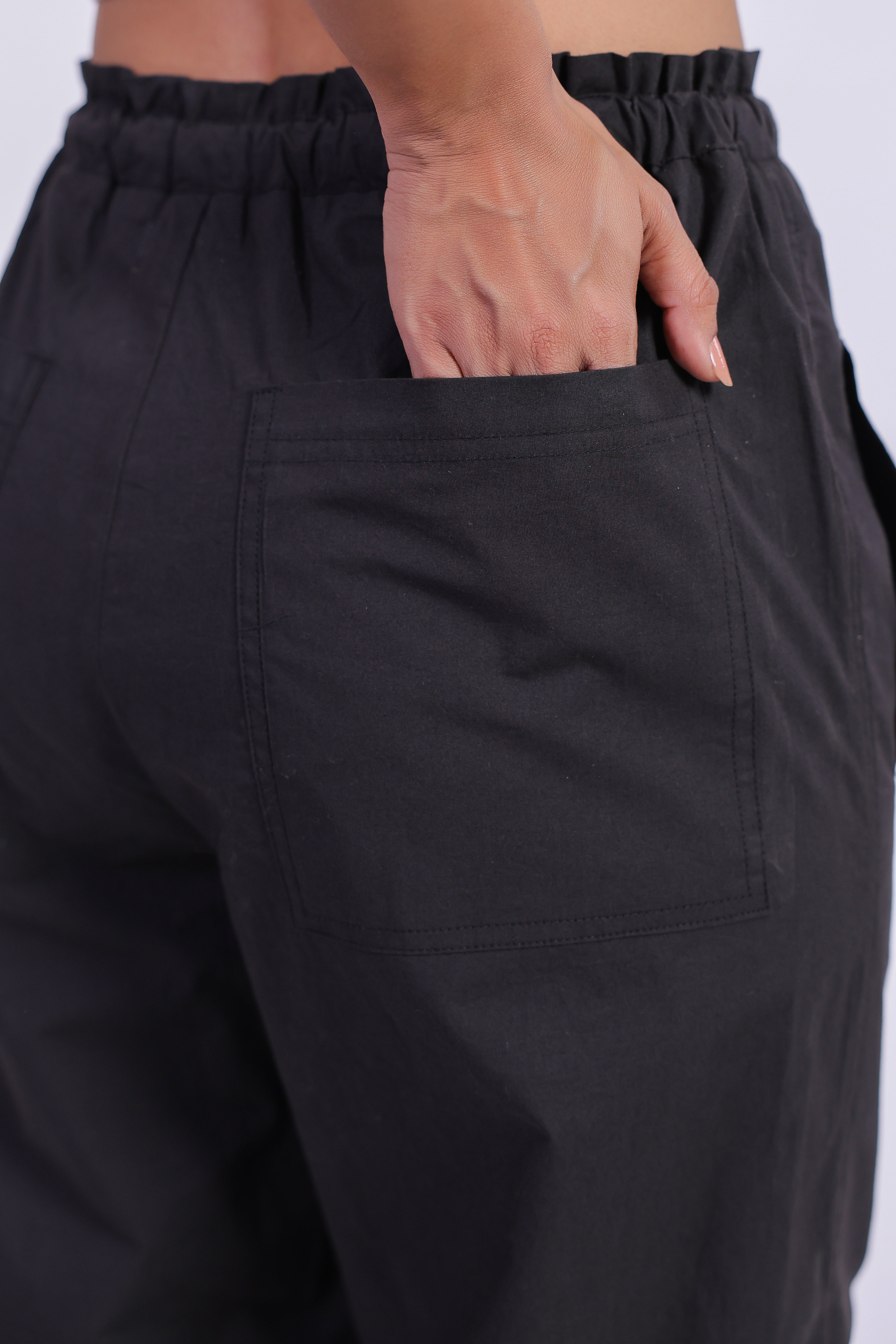 Women’s Black Cotton Trouser