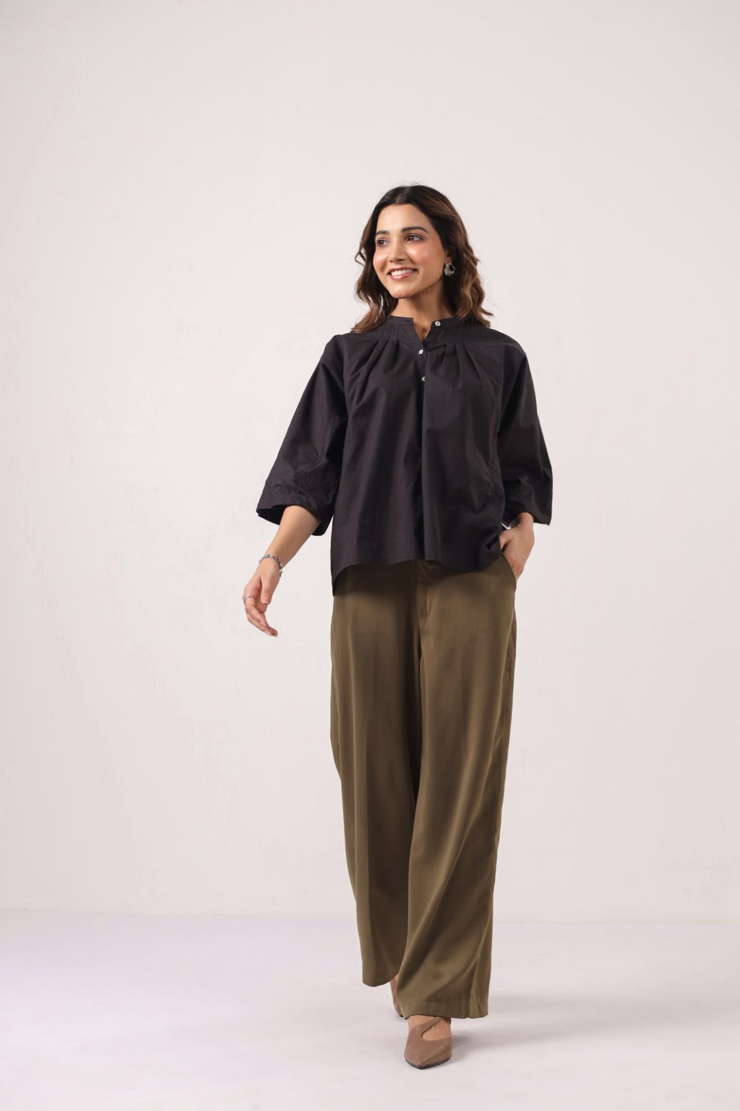 Women’s black cotton tops