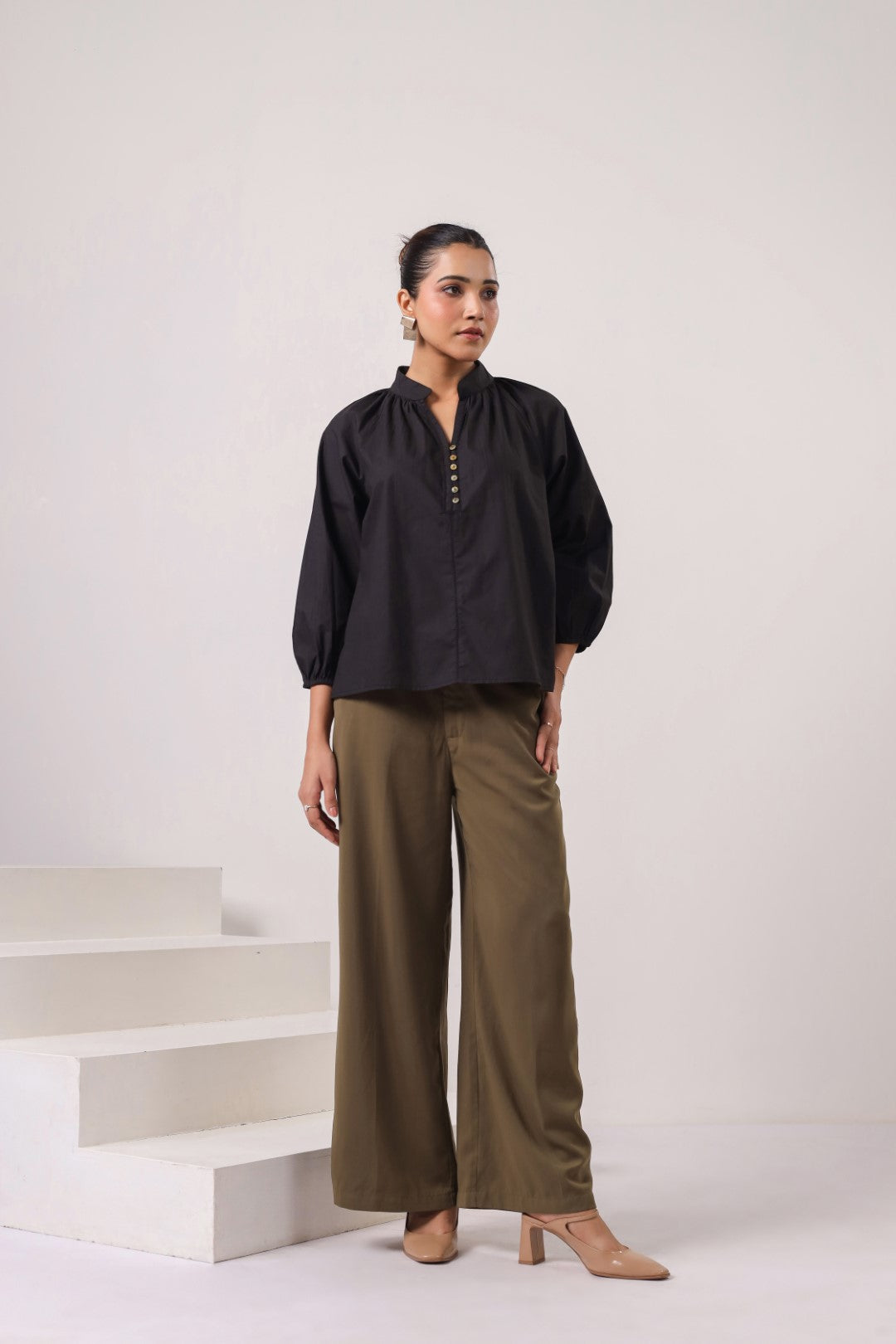 Women’s black cotton tops