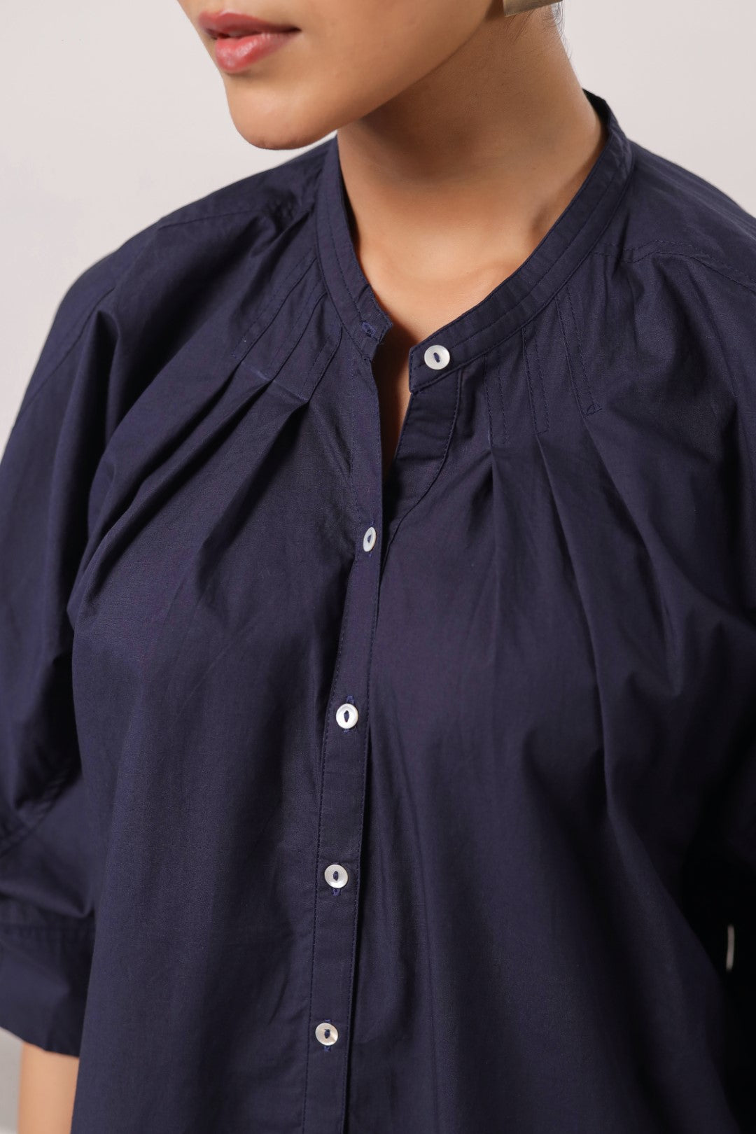 Women's navy cotton tops
