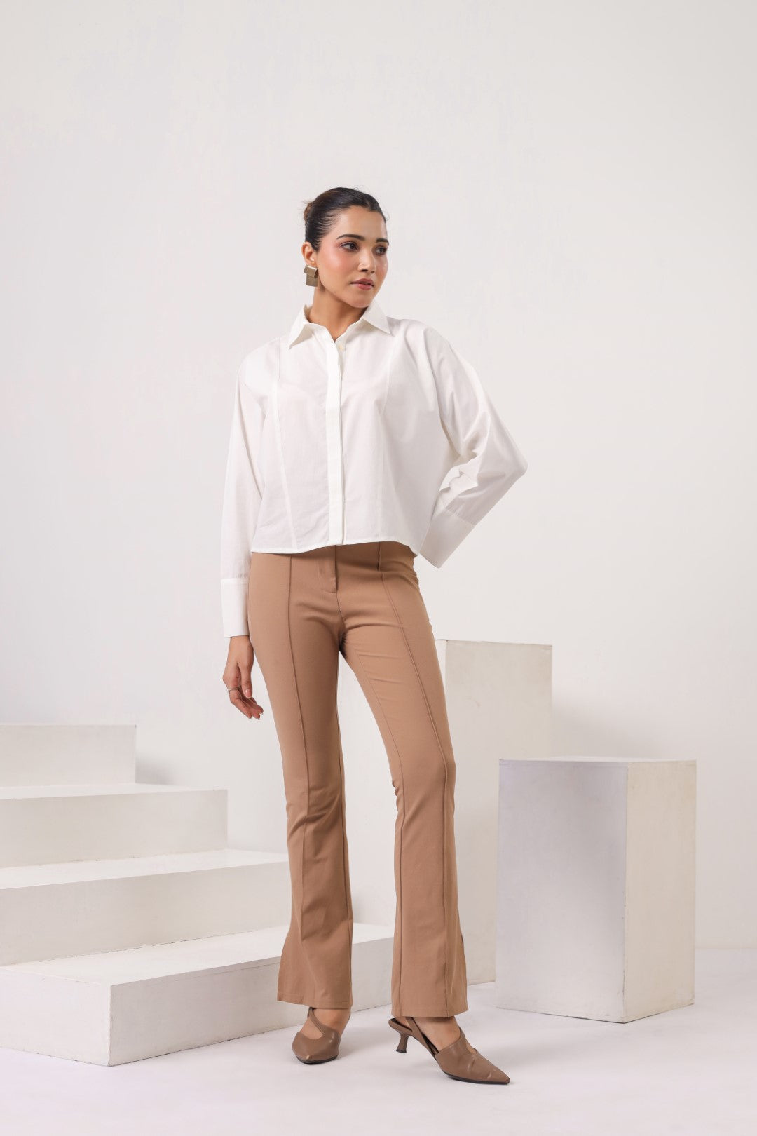 Women's white cotton tops
