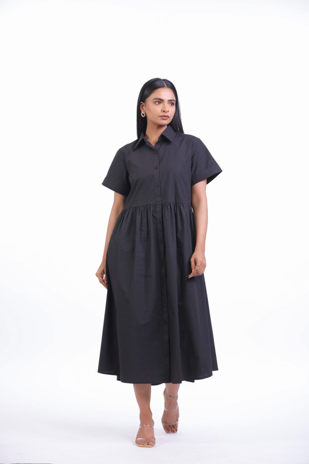 Women’s Black Cotton Dress