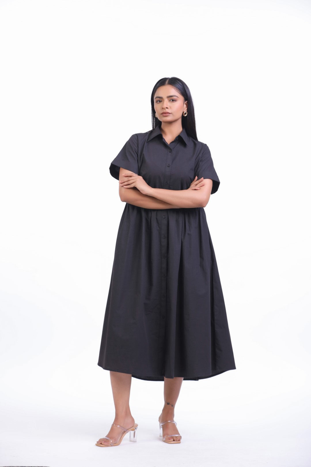 Women’s Black Cotton Dress