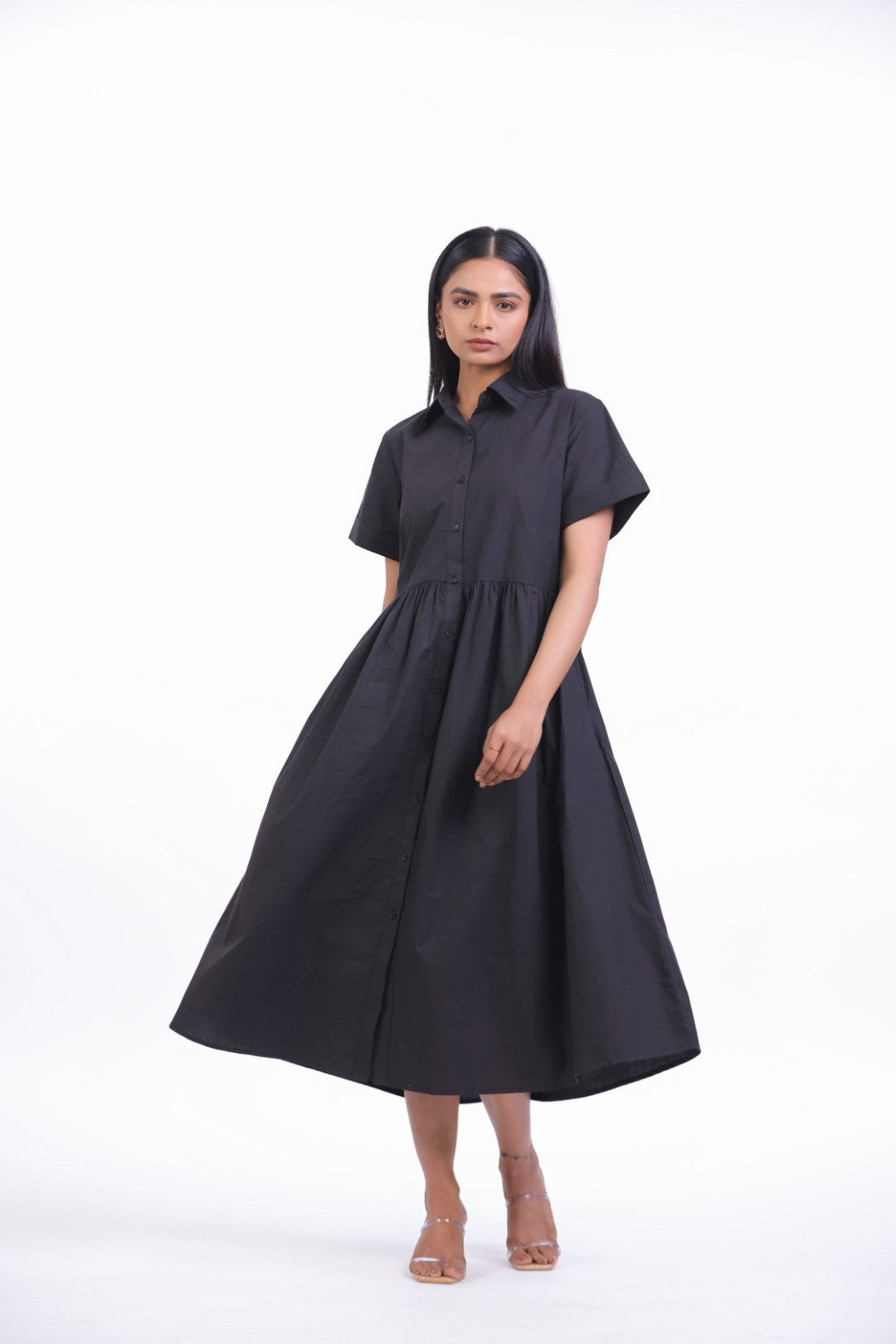 Women’s Black Cotton Dress