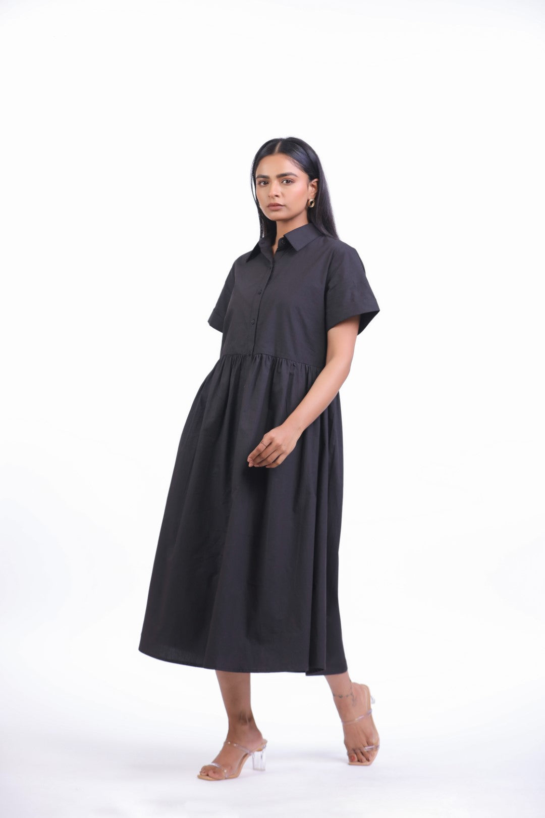 Women’s Black Cotton Dress