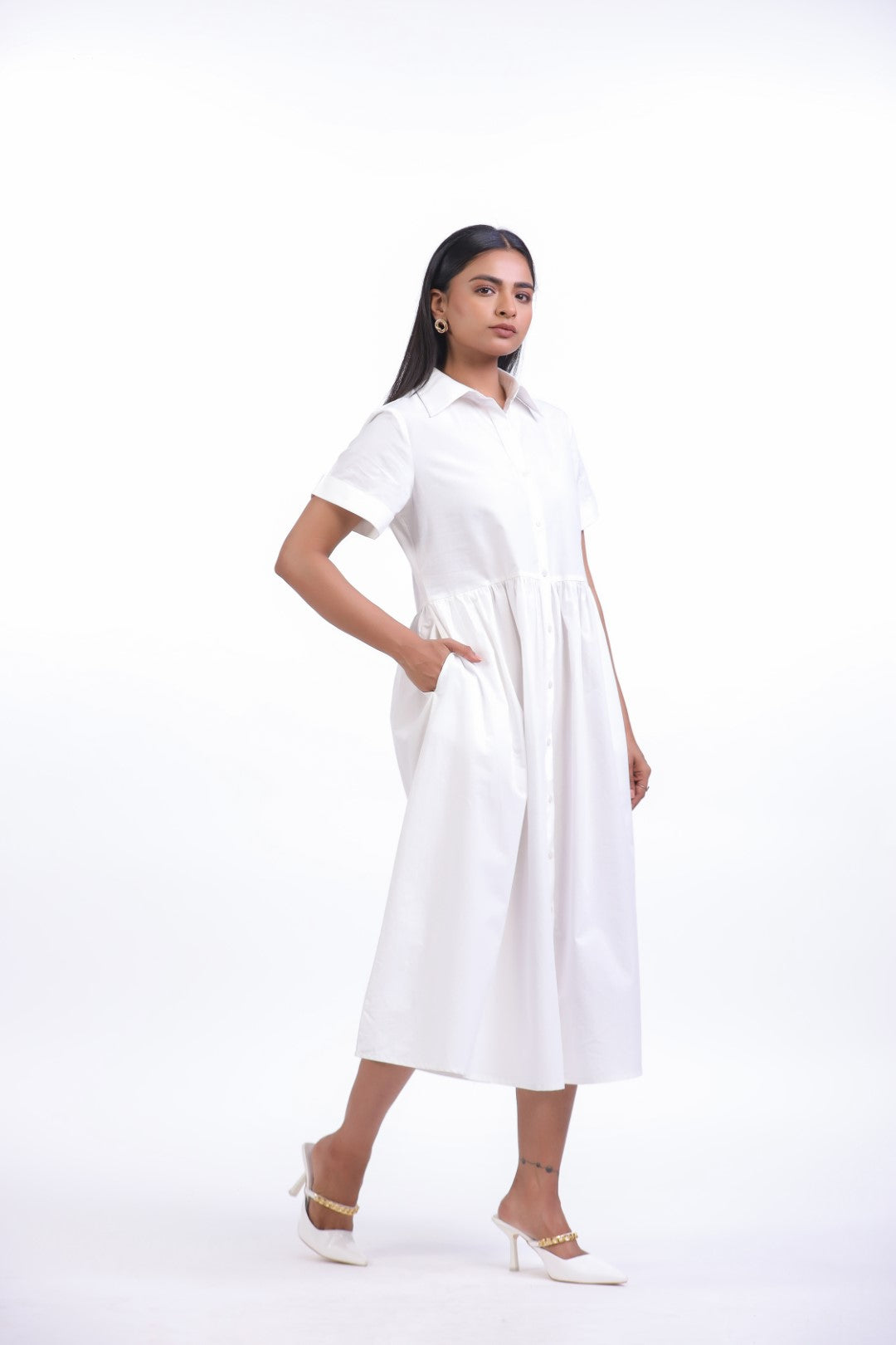 Women’s White Cotton Dress