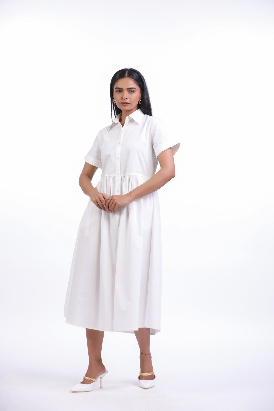 Women’s White Cotton Dress