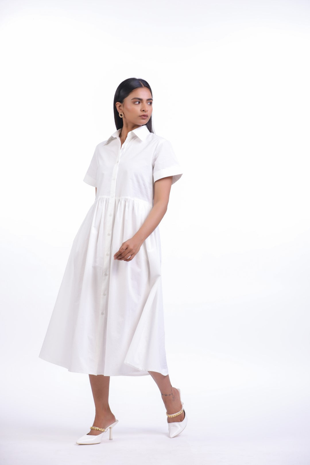 Women’s White Cotton Dress