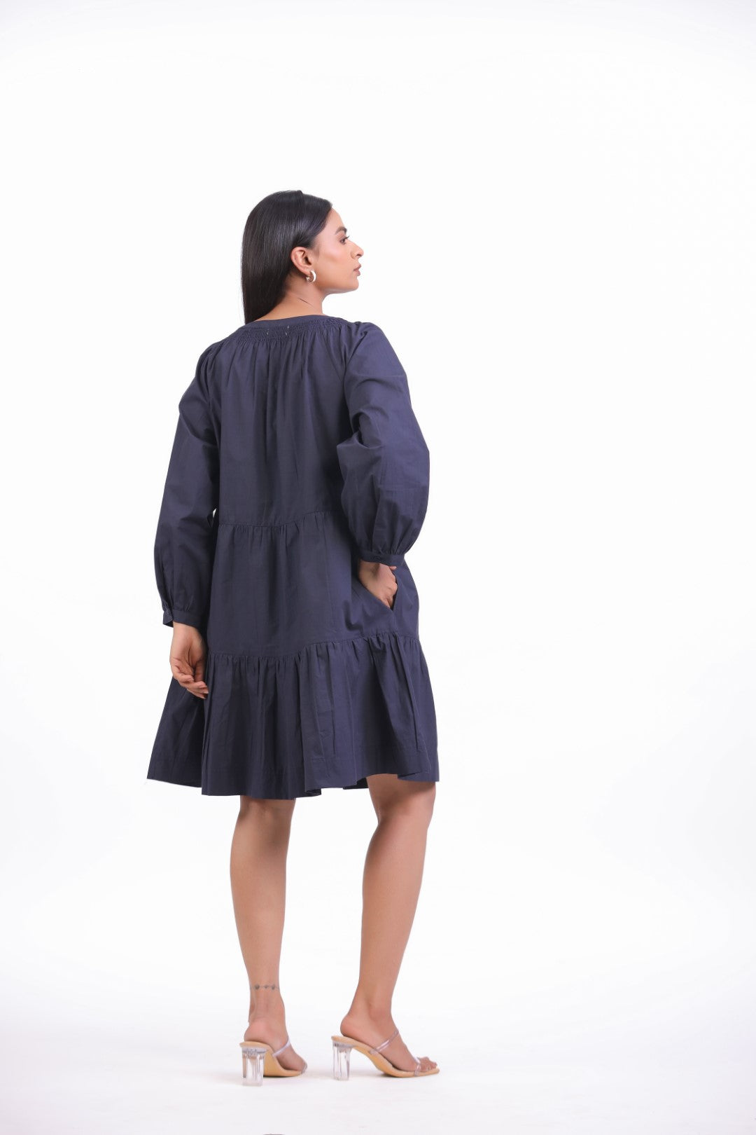 Women’s Navy Blue Cotton Dress