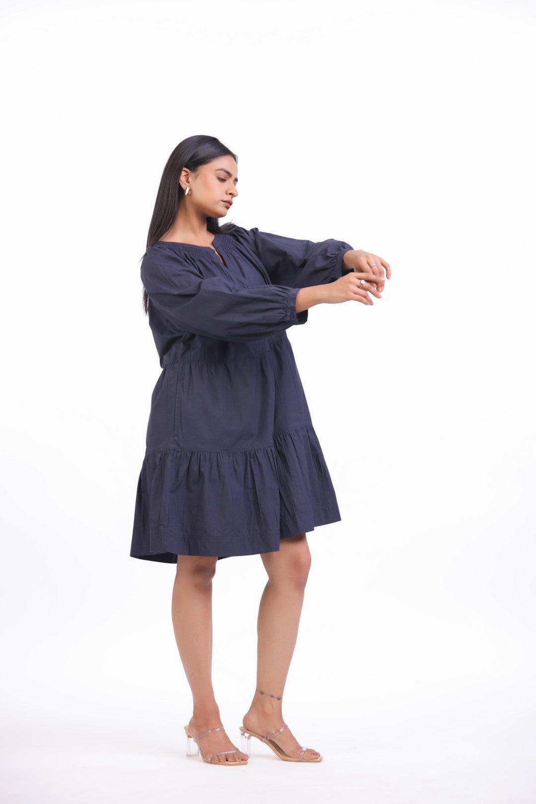 Women’s Navy Blue Cotton Dress