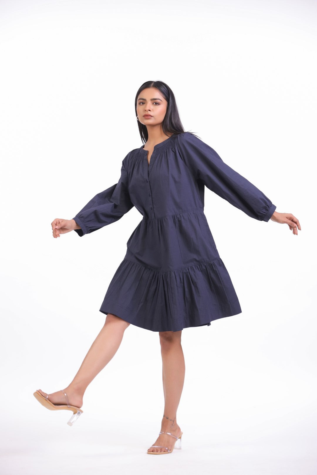 Women’s Navy Blue Cotton Dress