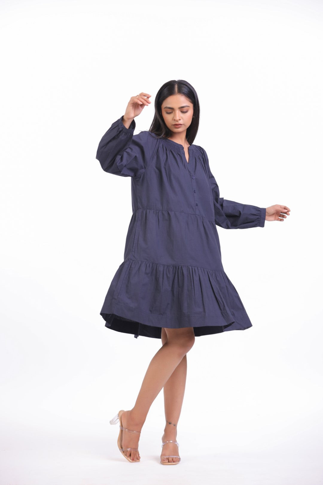 Women’s Navy Blue Cotton Dress