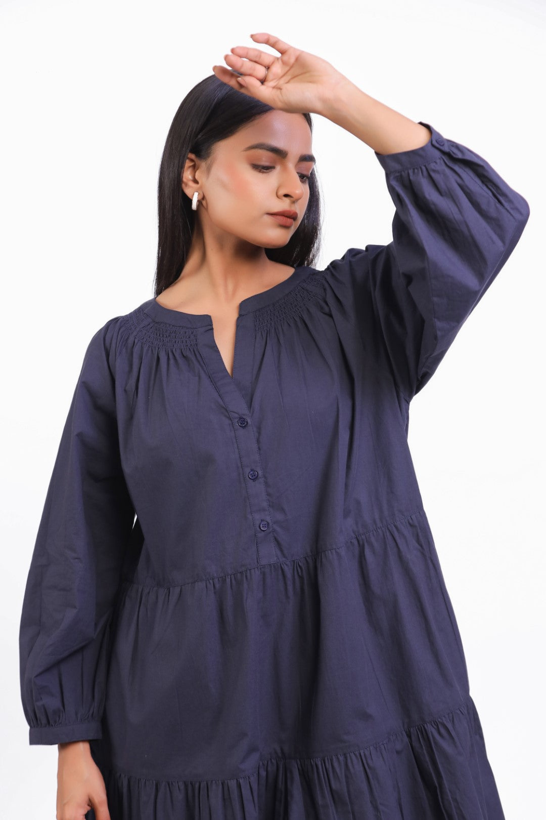 Women’s Navy Blue Cotton Dress