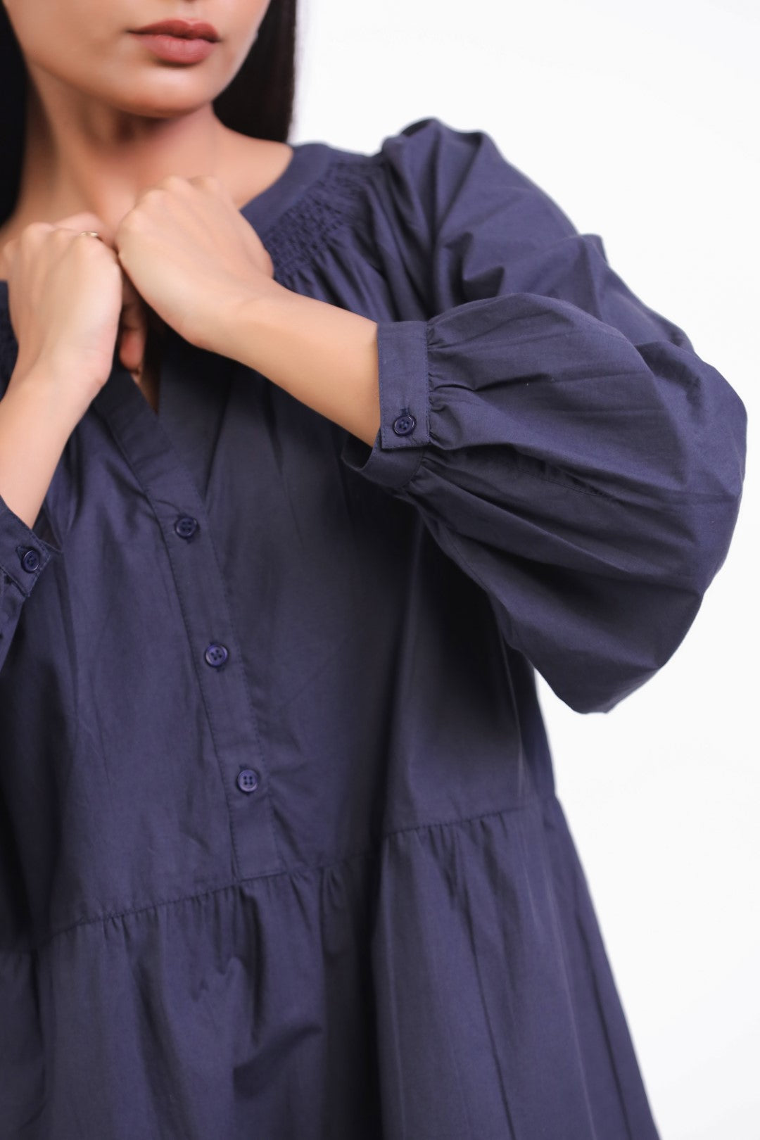 Women’s Navy Blue Cotton Dress