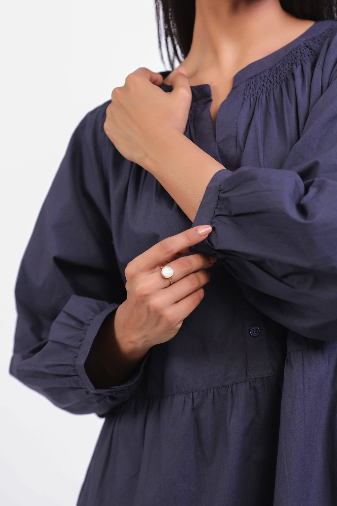 Women’s Navy Blue Cotton Dress