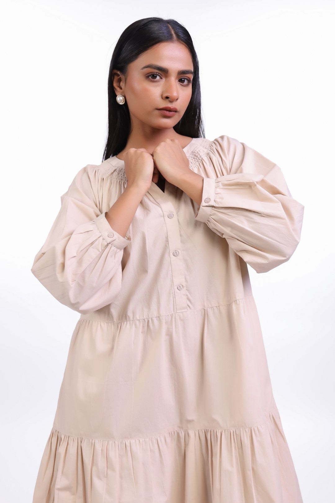 Women’s Beige Cotton Dress