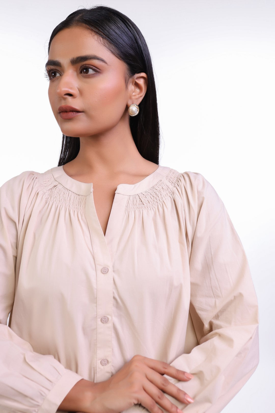 Women’s Beige Cotton Dress