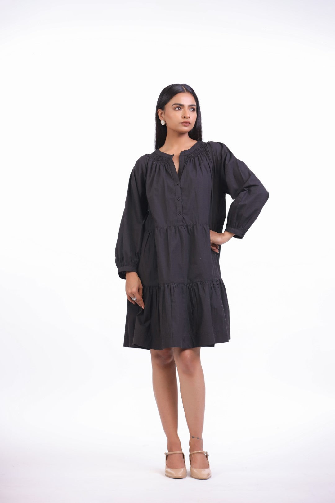 Women’s Black Cotton Dress
