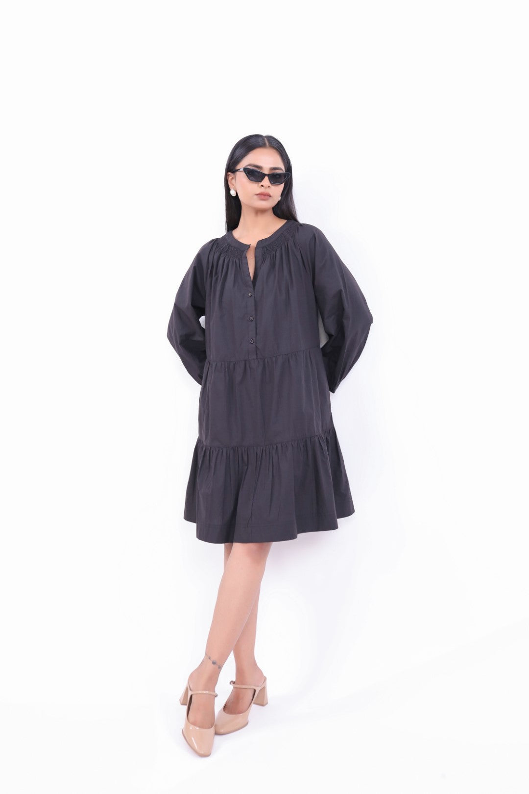 Women’s Black Cotton Dress